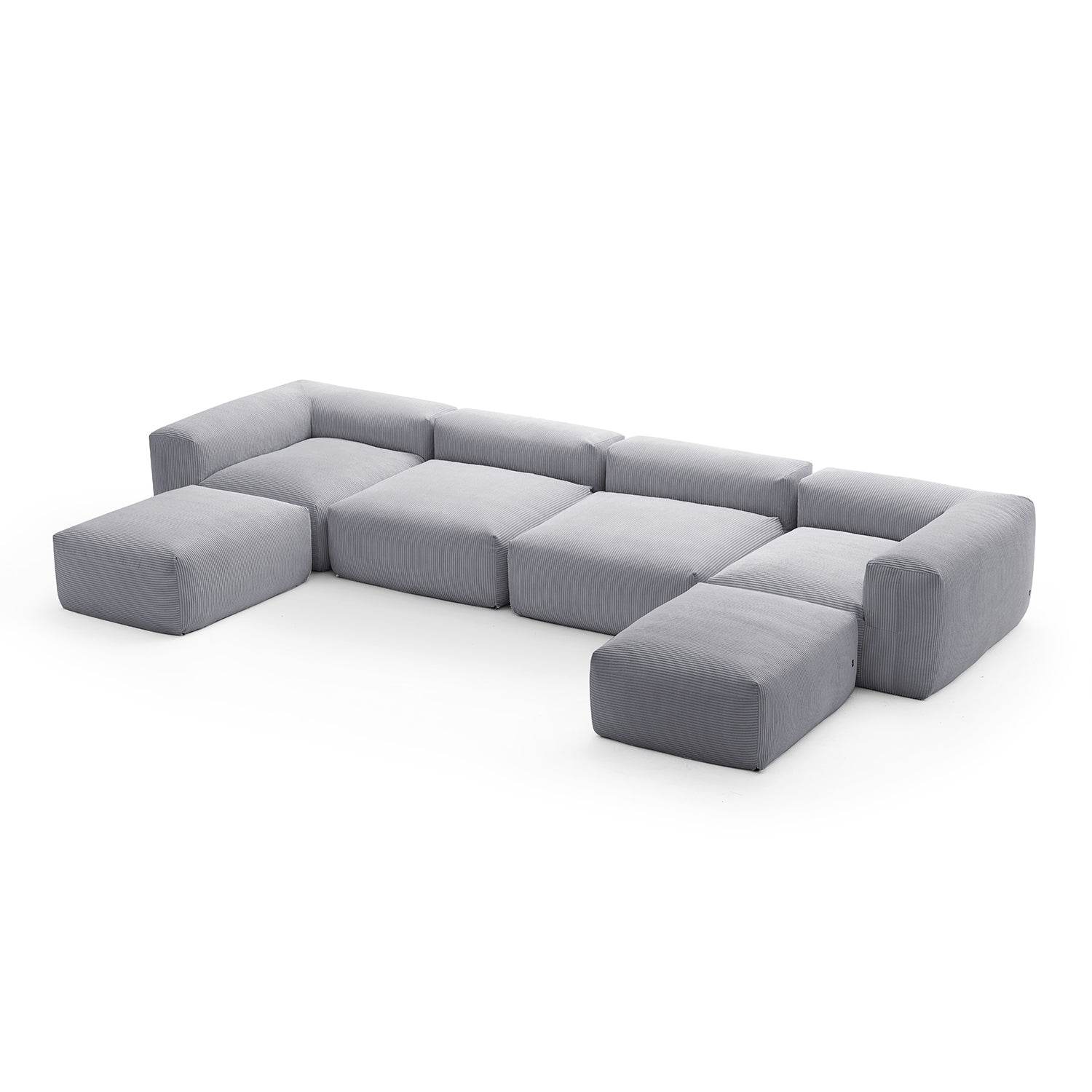 Mellow Extra Deep U Sectional with Ottoman - Valyouweho