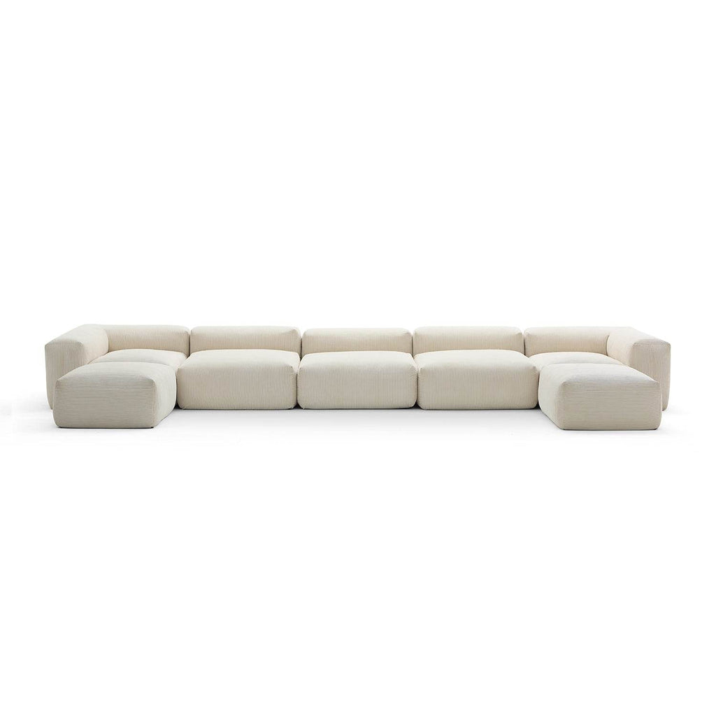 Mellow Extra Deep U Sectional with Ottoman - Valyouweho