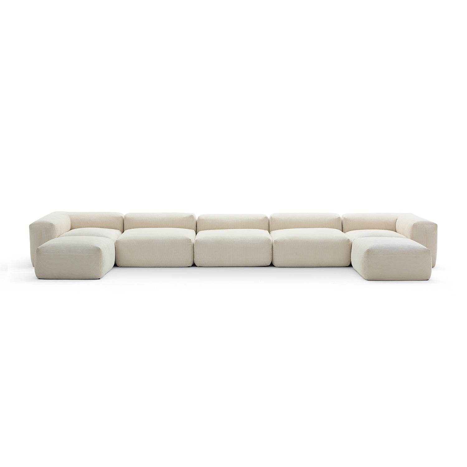 Mellow Extra Deep U Sectional with Ottoman - Valyouweho