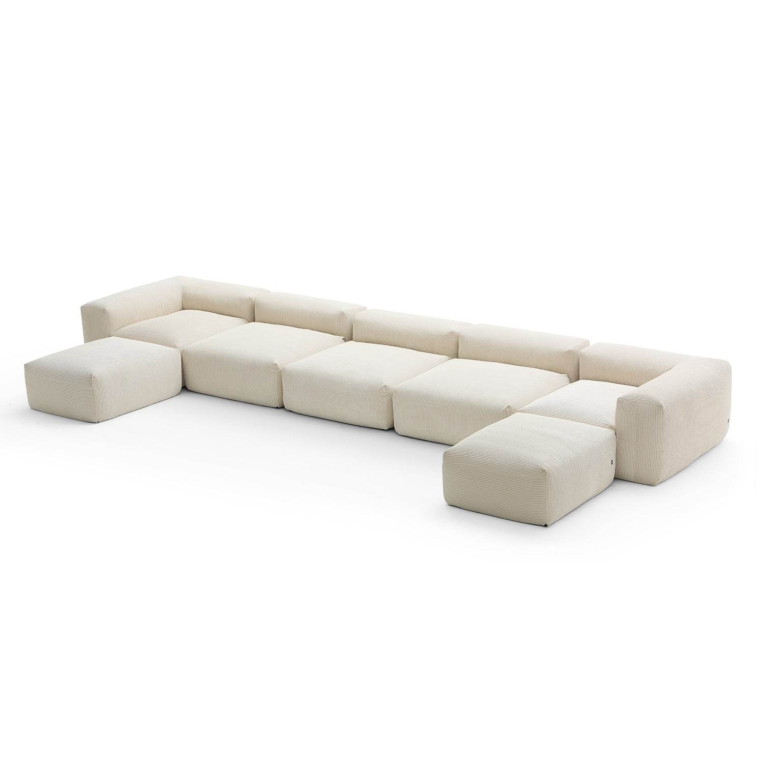 Mellow Extra Deep U Sectional with Ottoman - Valyouweho