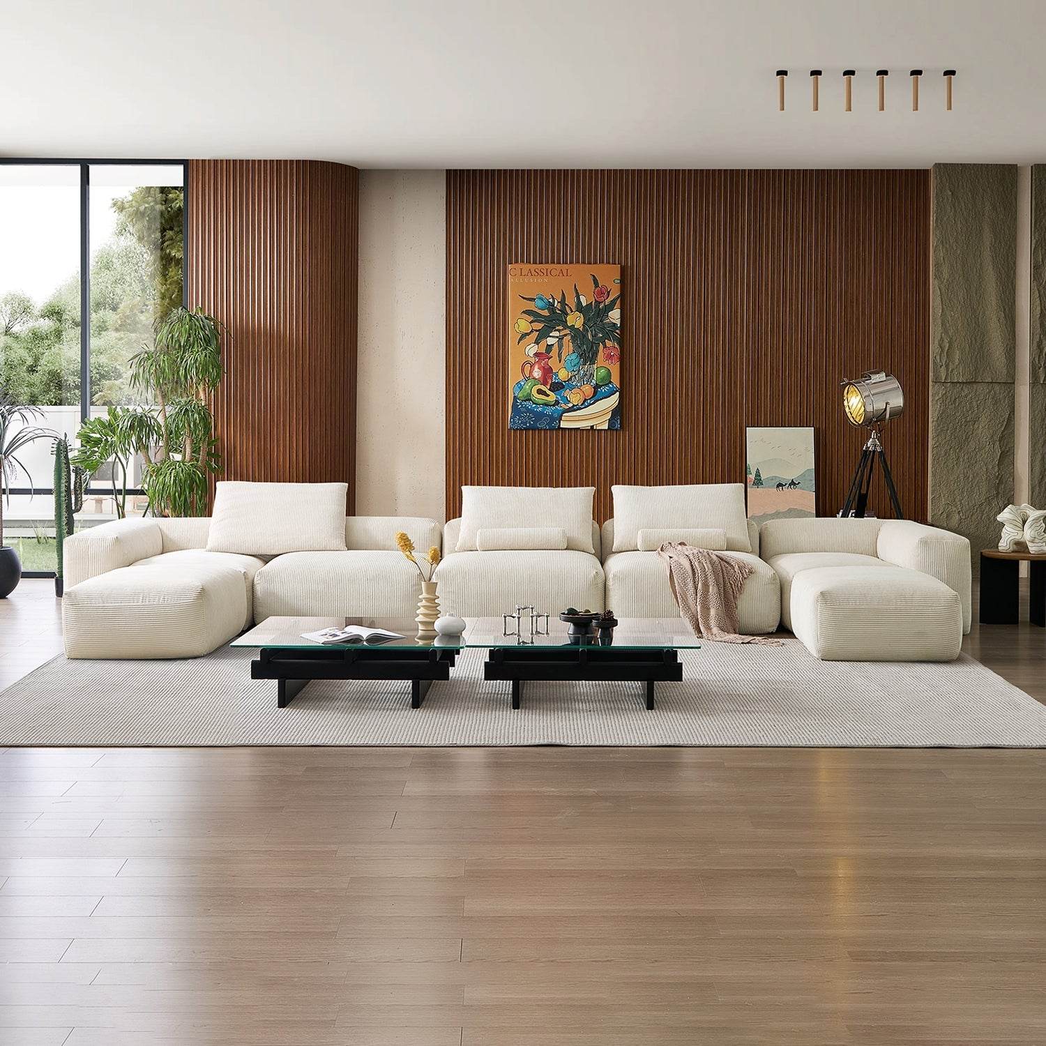 Mellow Extra Deep U Sectional with Ottoman - Valyouweho