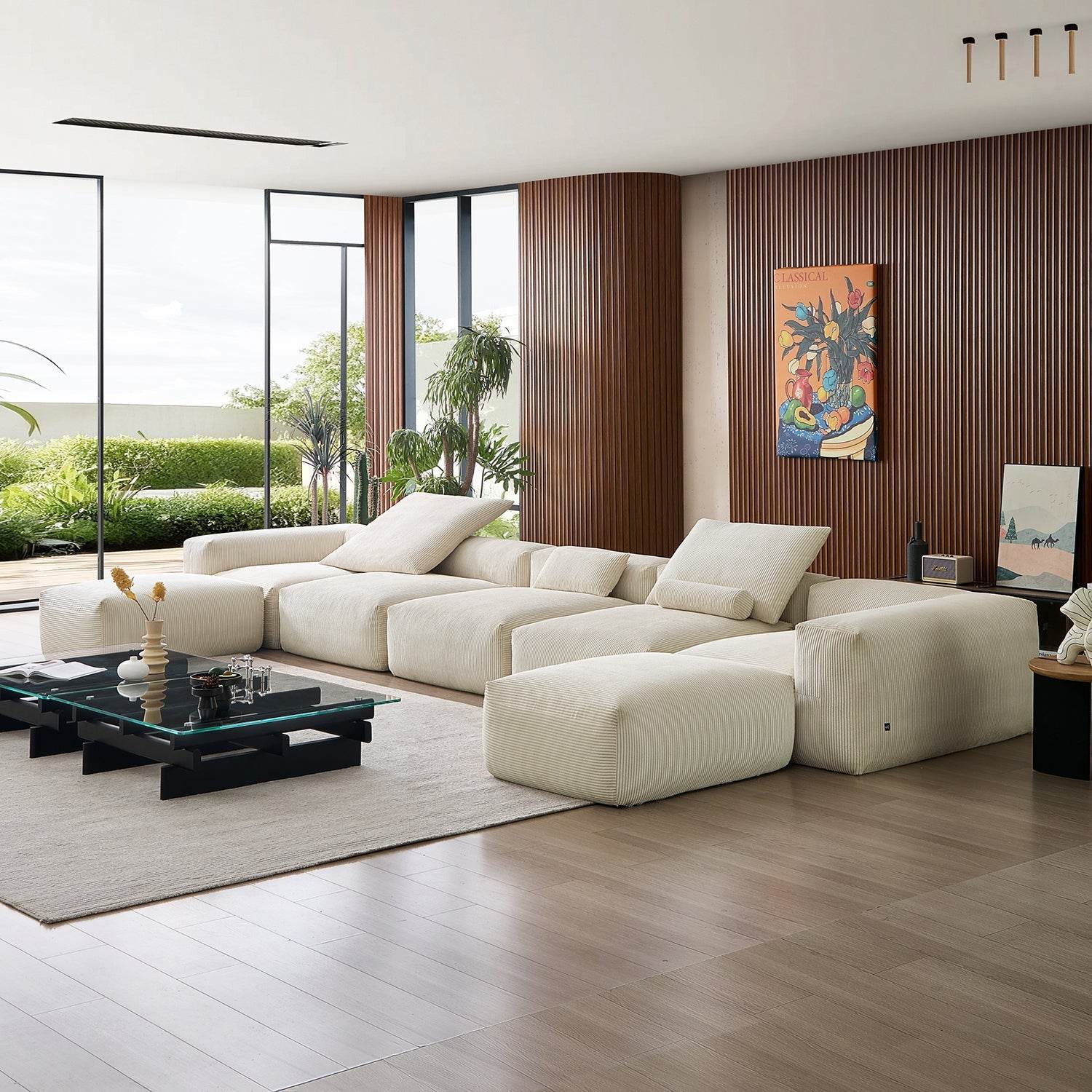 Mellow Extra Deep U Sectional with Ottoman - Valyouweho