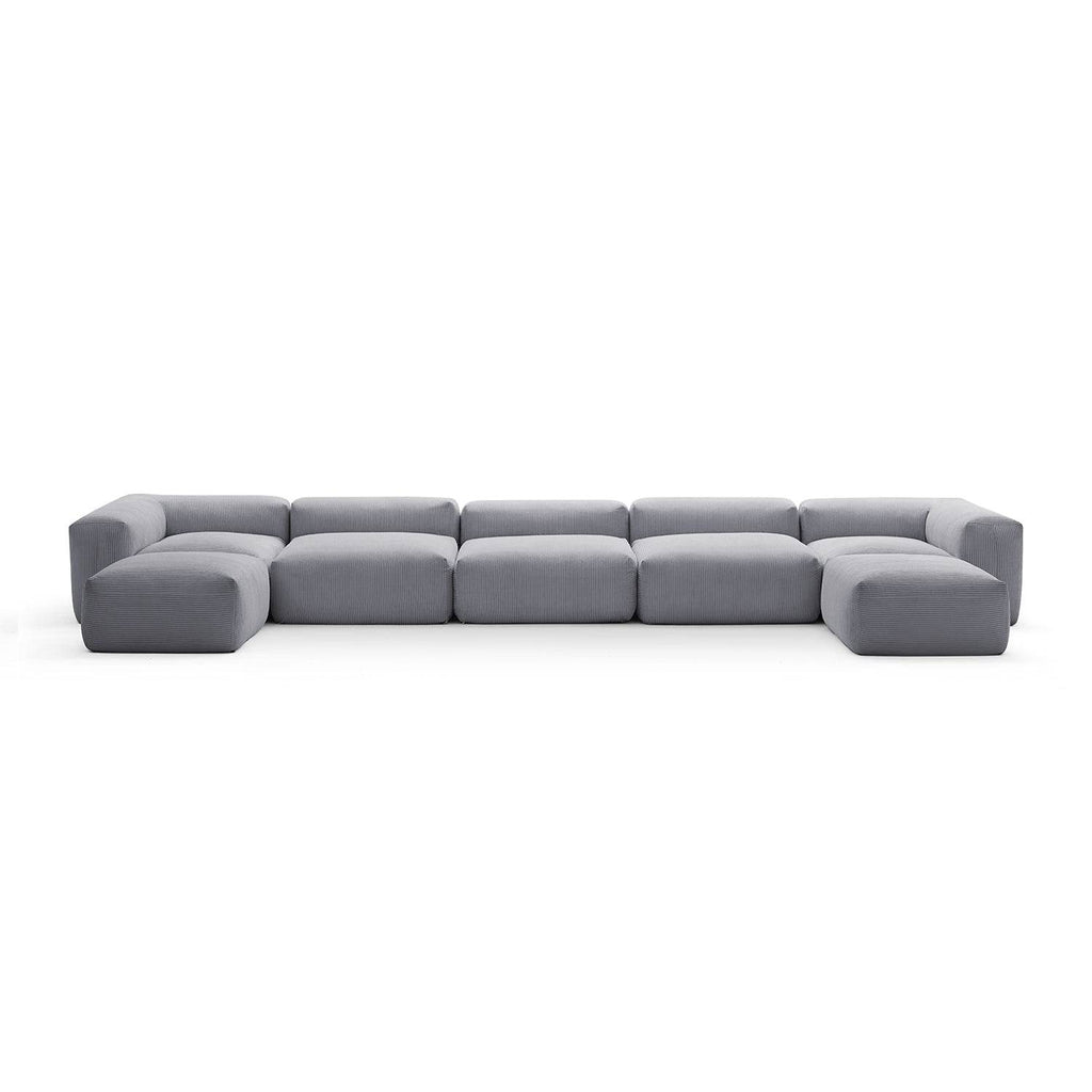 Mellow Extra Deep U Sectional with Ottoman - Valyouweho