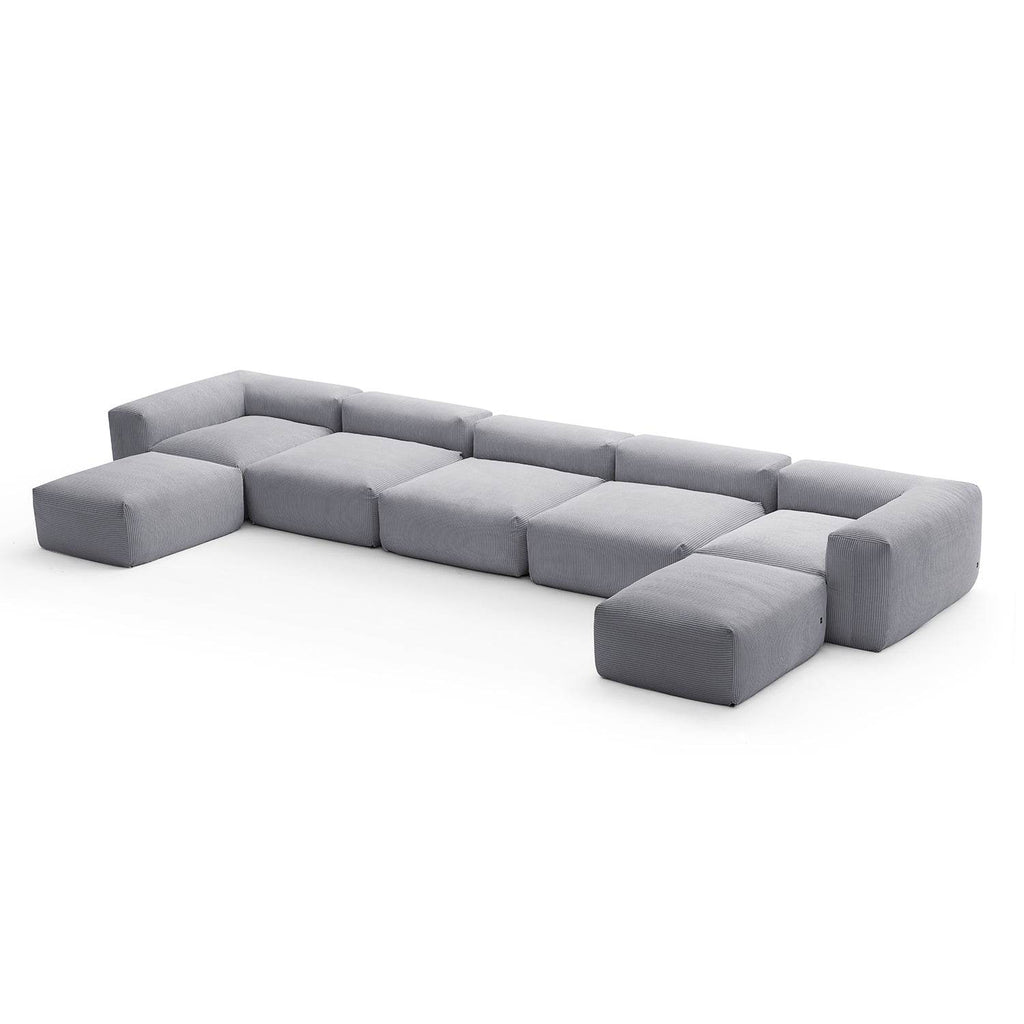Mellow Extra Deep U Sectional with Ottoman - Valyouweho