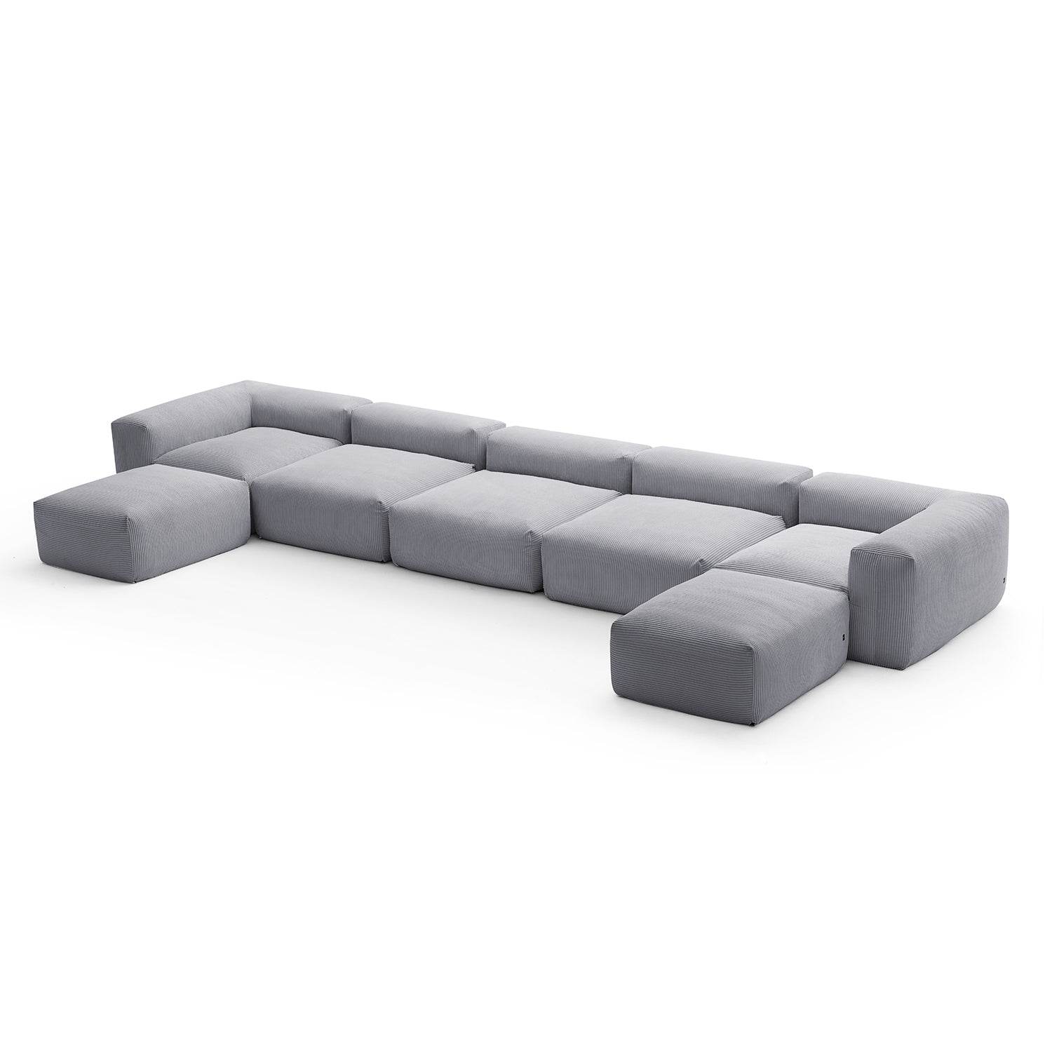 Mellow Extra Deep U Sectional with Ottoman - Valyouweho