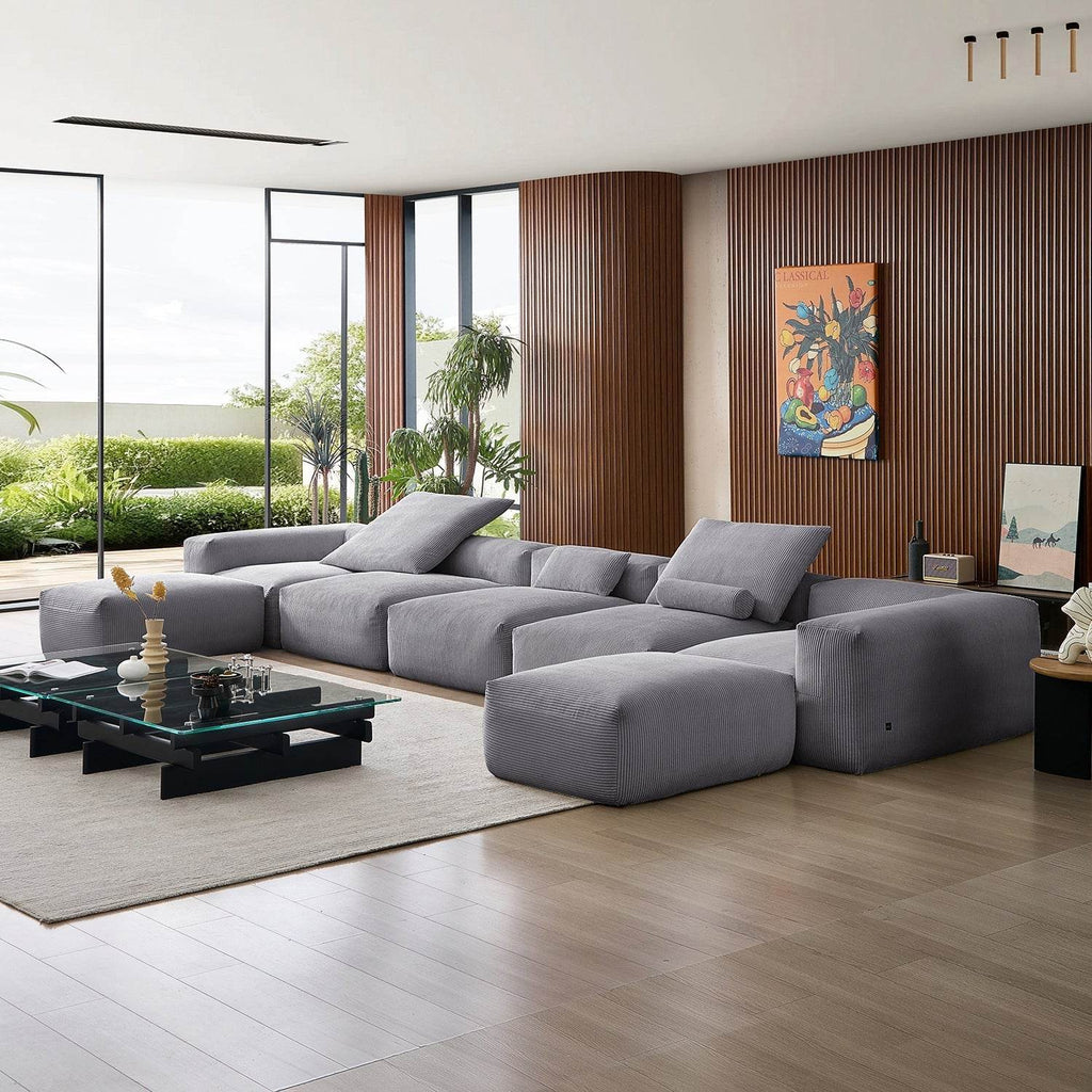 Mellow Extra Deep U Sectional with Ottoman - Valyouweho