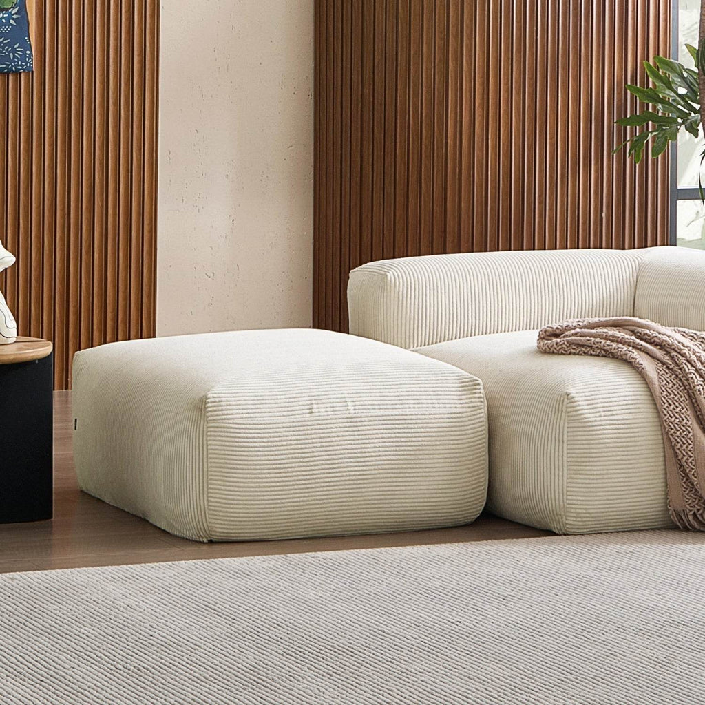 Mellow Half-Closed Sectional with Ottoman - Valyouweho