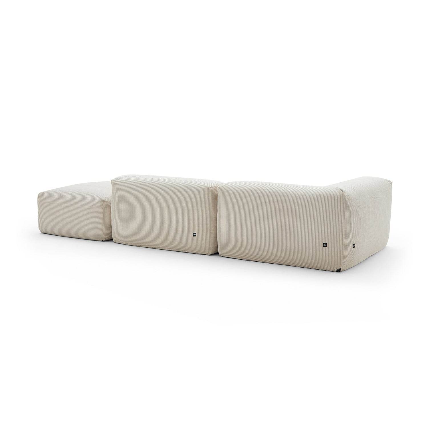 Mellow Half-Closed Sectional with Ottoman - Valyouweho