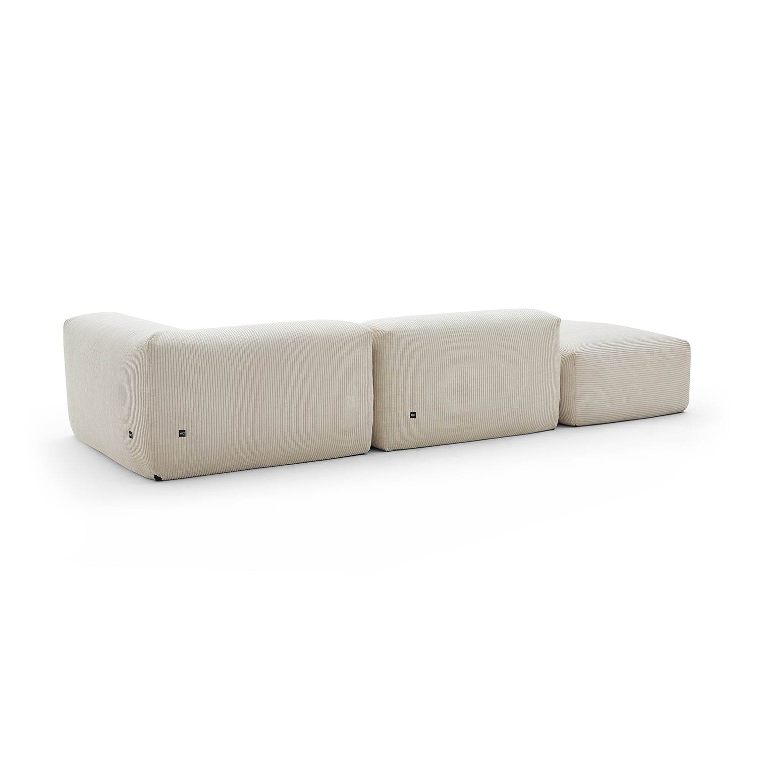 Mellow Half-Closed Sectional with Ottoman - Valyouweho