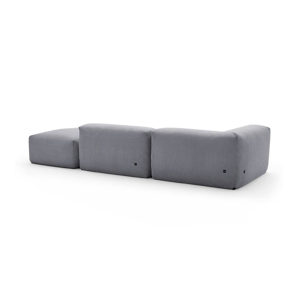 Mellow Half-Closed Sectional with Ottoman - Valyouweho