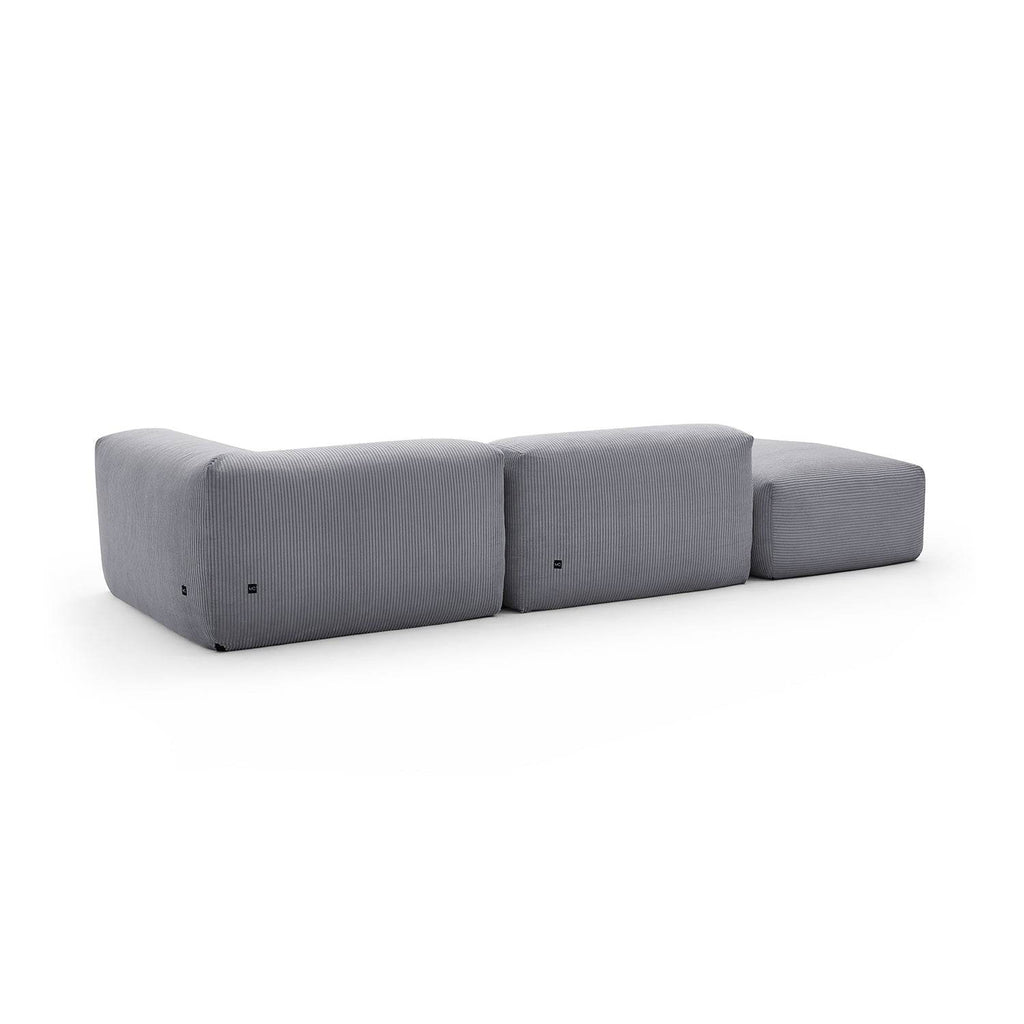 Mellow Half-Closed Sectional with Ottoman - Valyouweho
