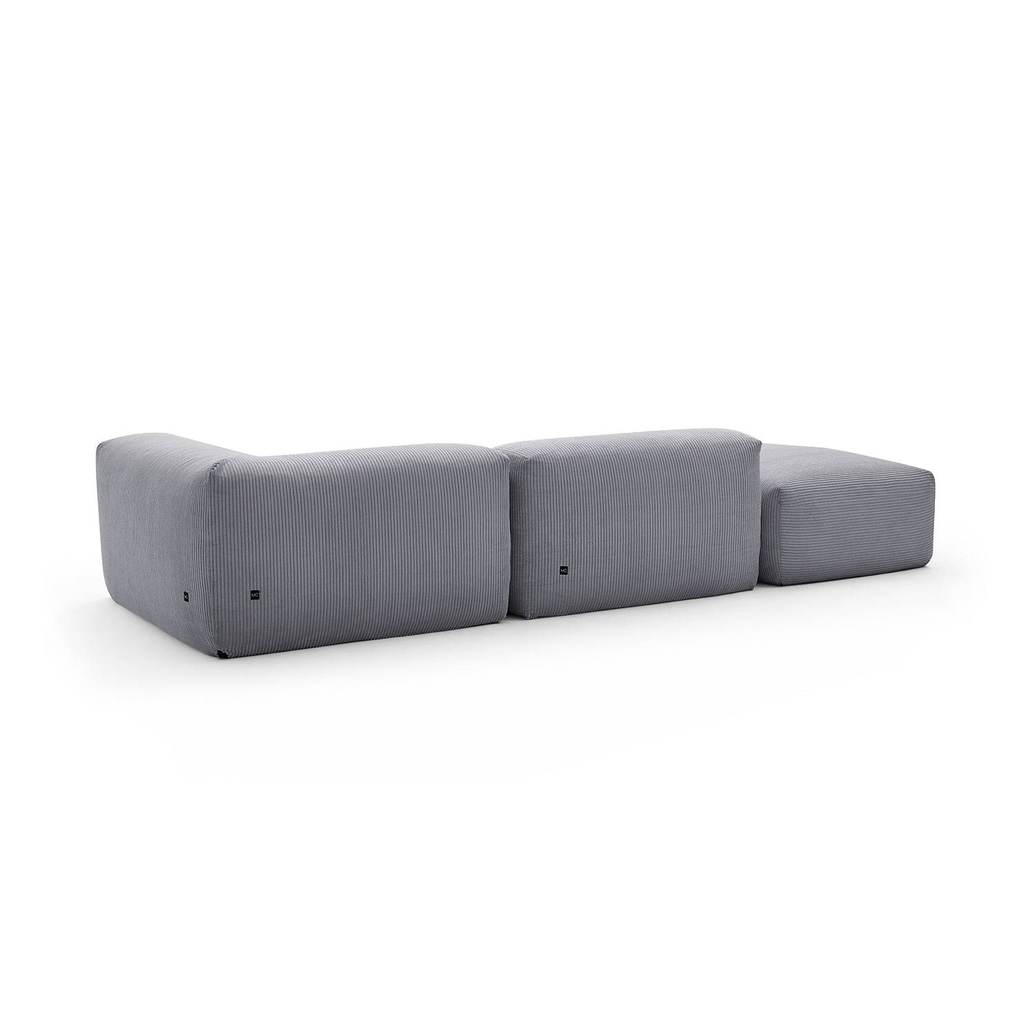 Mellow Half-Closed Sectional with Ottoman - Valyouweho