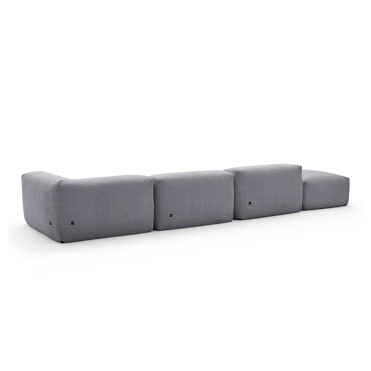 Mellow Half-Closed Sectional with Ottoman - Valyouweho