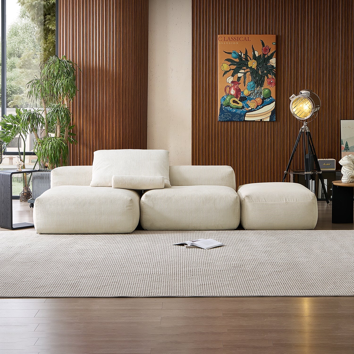 Mellow Open Sectional with Ottoman – Valyouweho