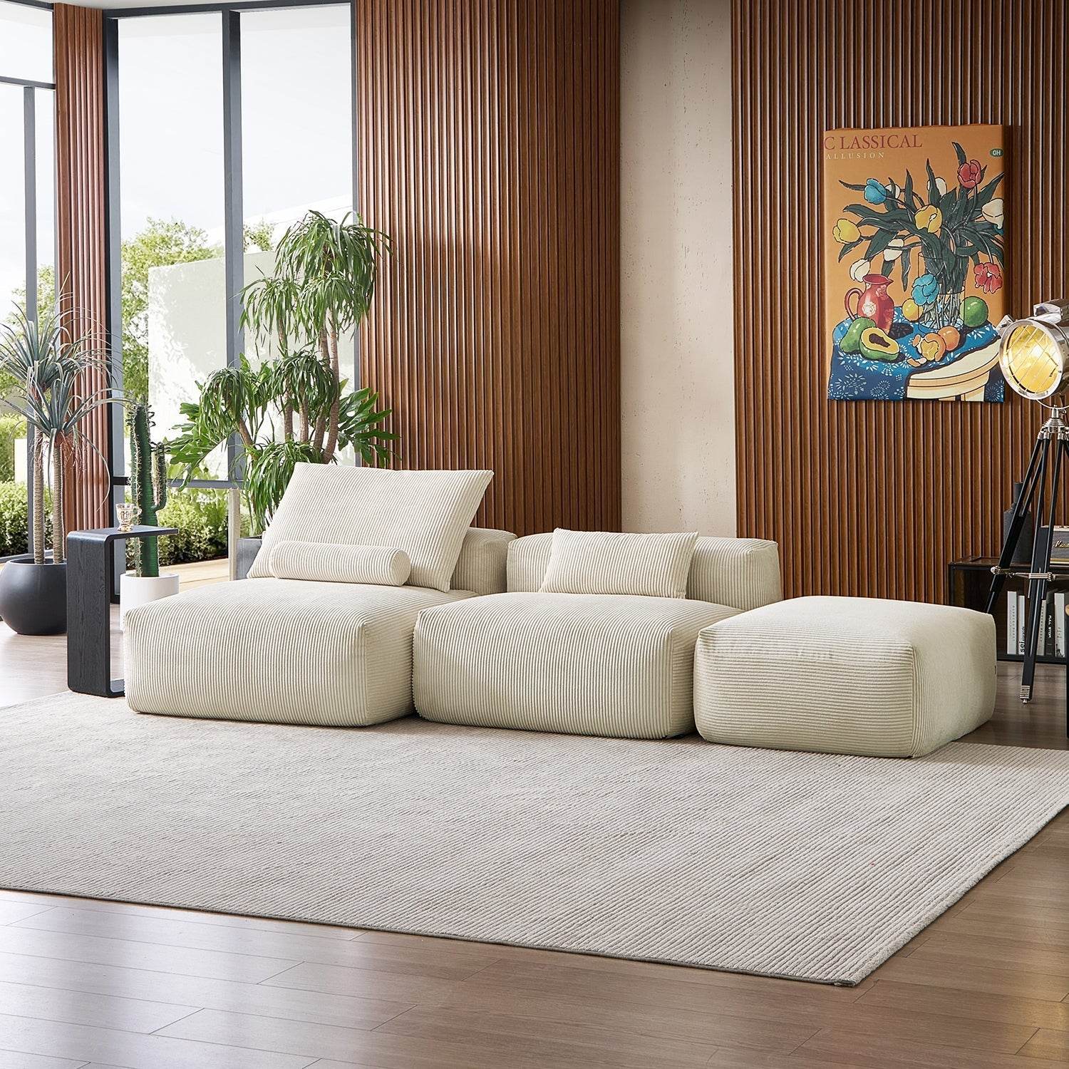 Mellow Open Sectional with Ottoman - Valyouweho