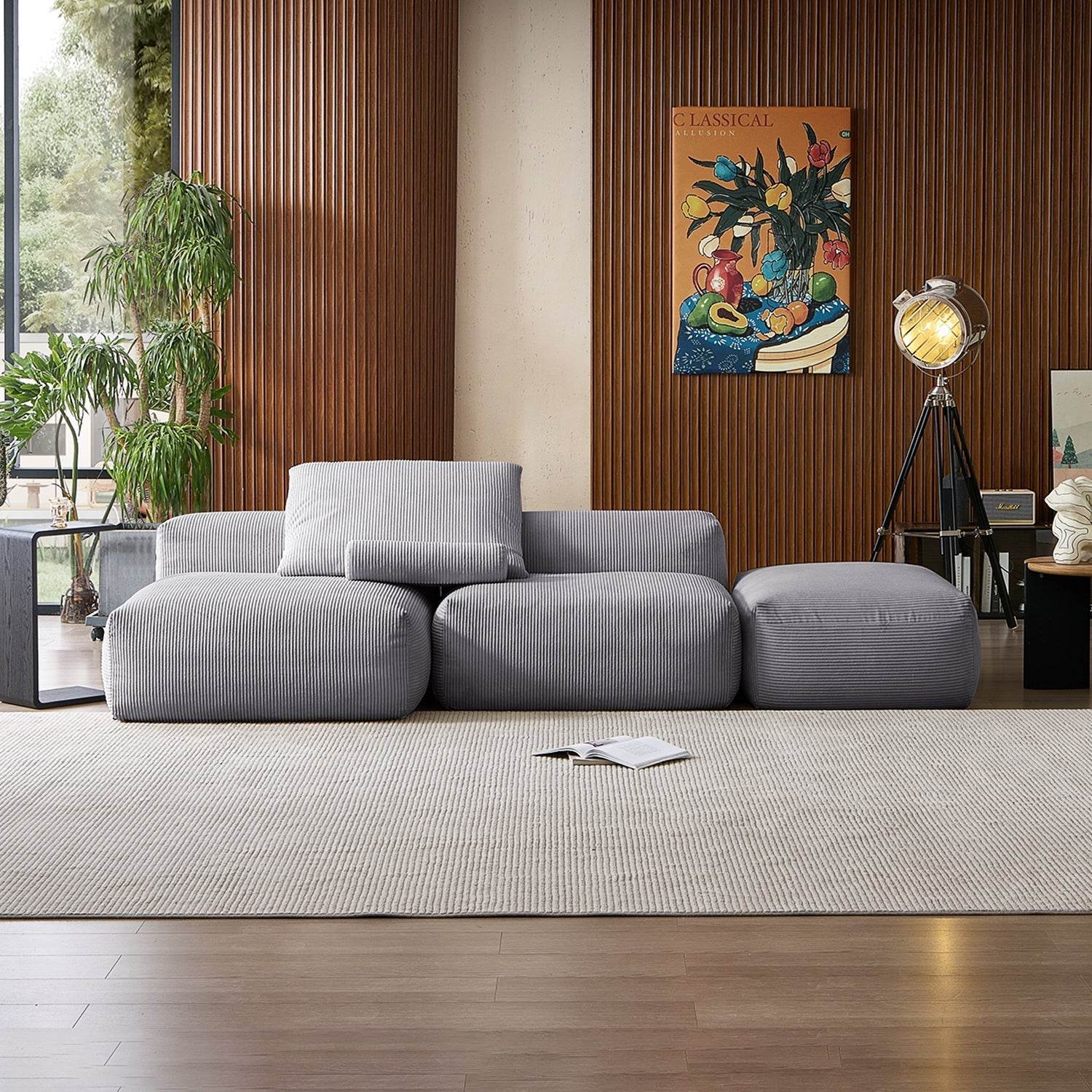 Mellow Open Sectional with Ottoman - Valyouweho