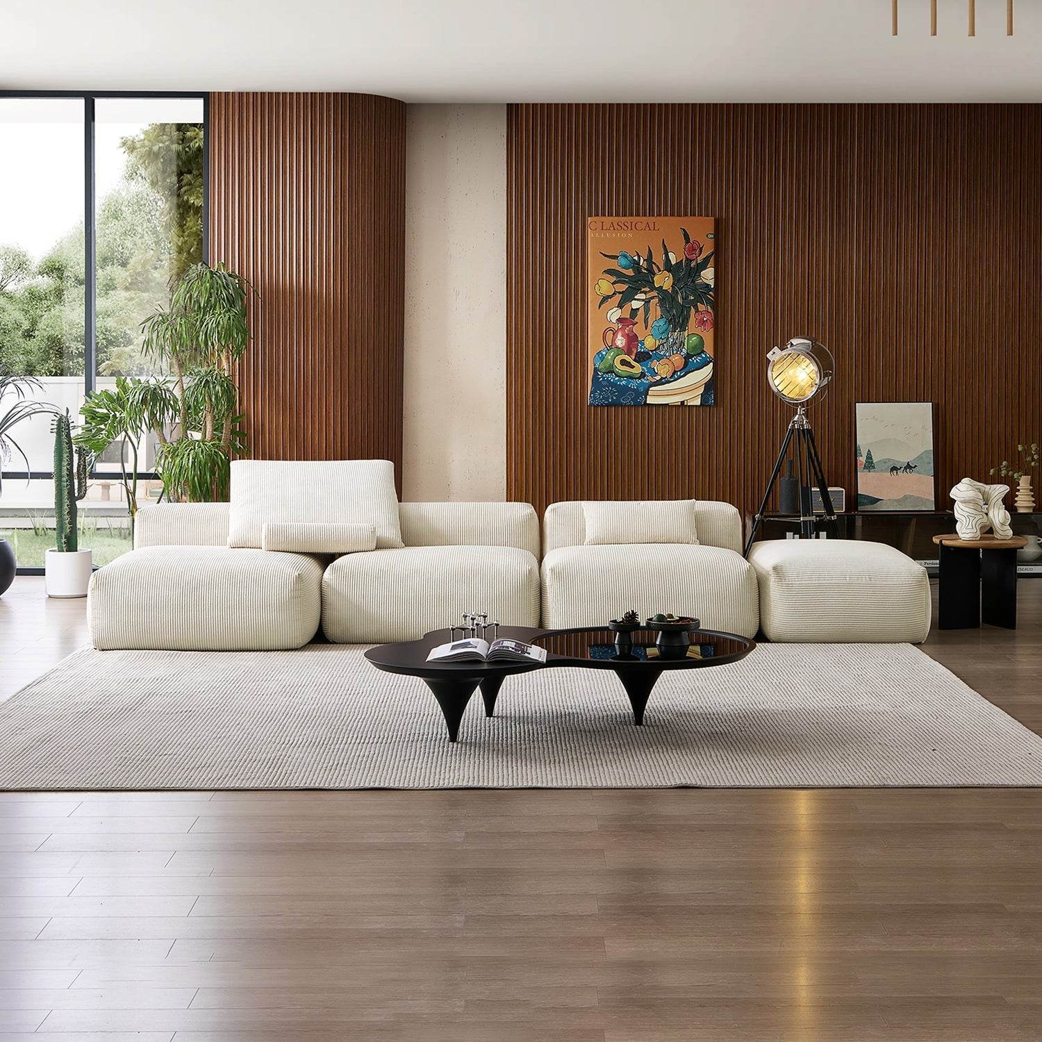 Mellow Open Sectional with Ottoman - Valyouweho