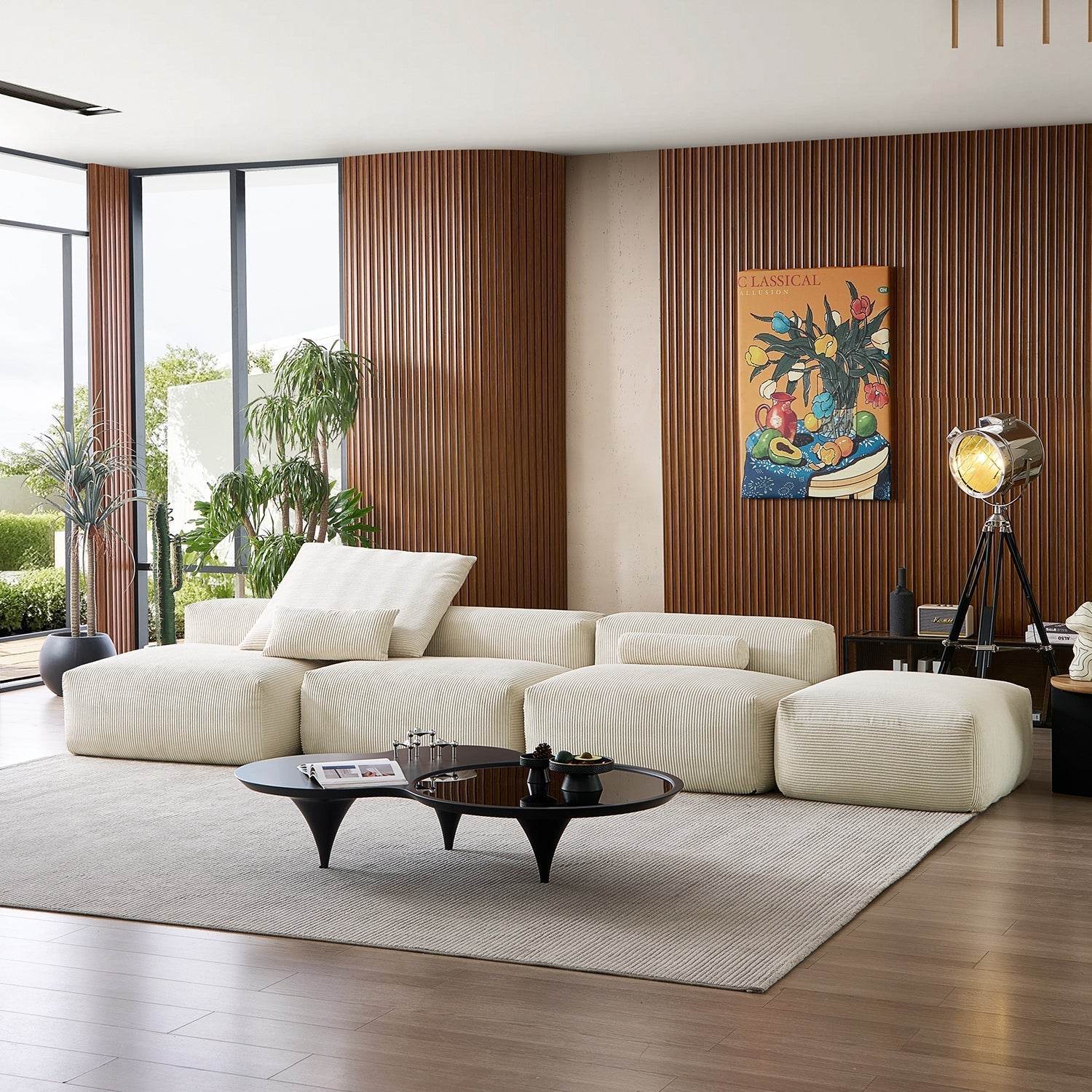 Mellow Open Sectional with Ottoman - Valyouweho