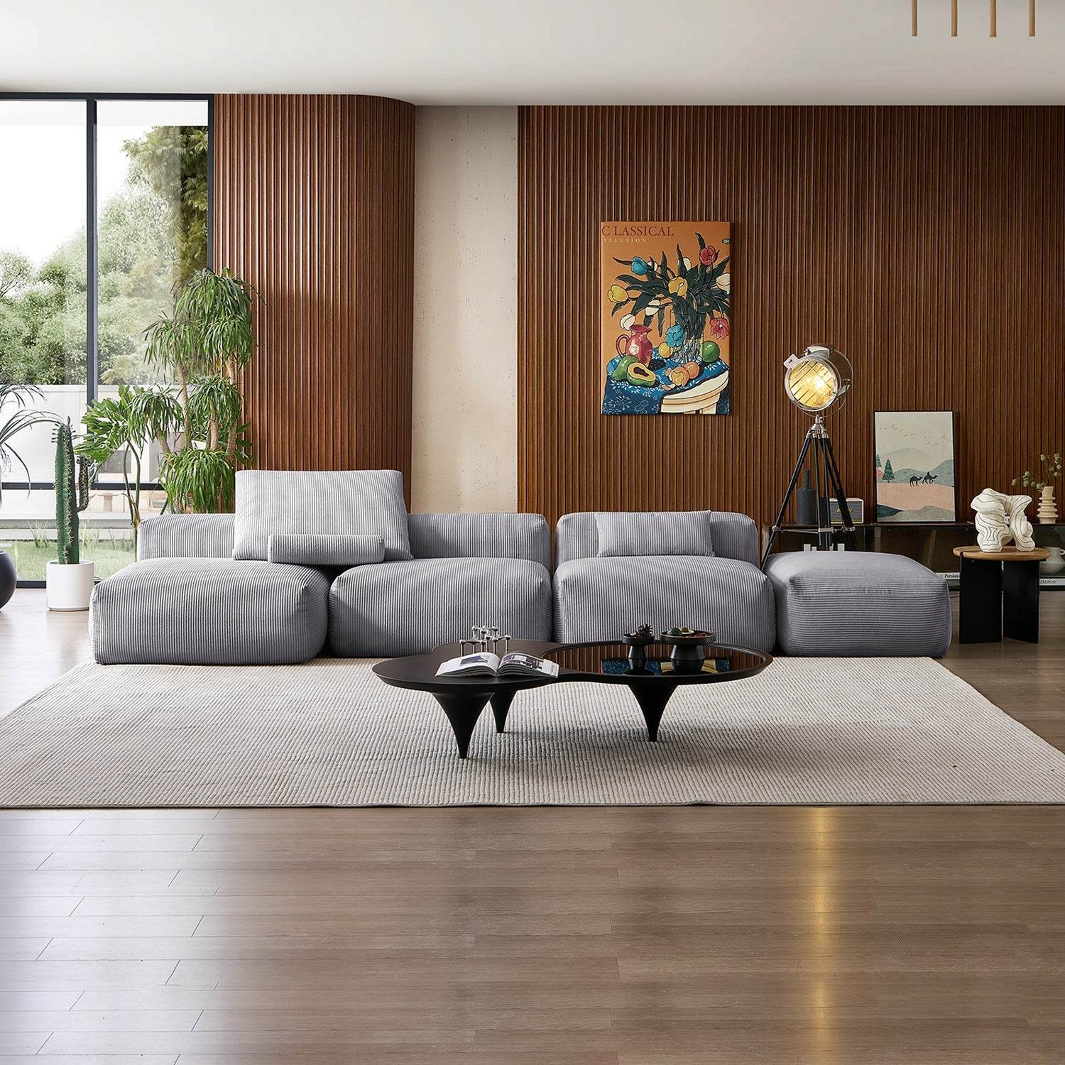 Mellow Open Sectional with Ottoman - Valyouweho