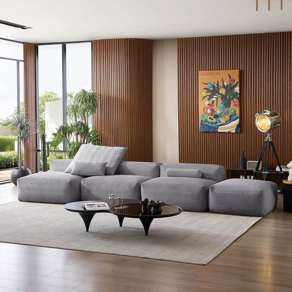 Mellow Open Sectional with Ottoman - Valyouweho