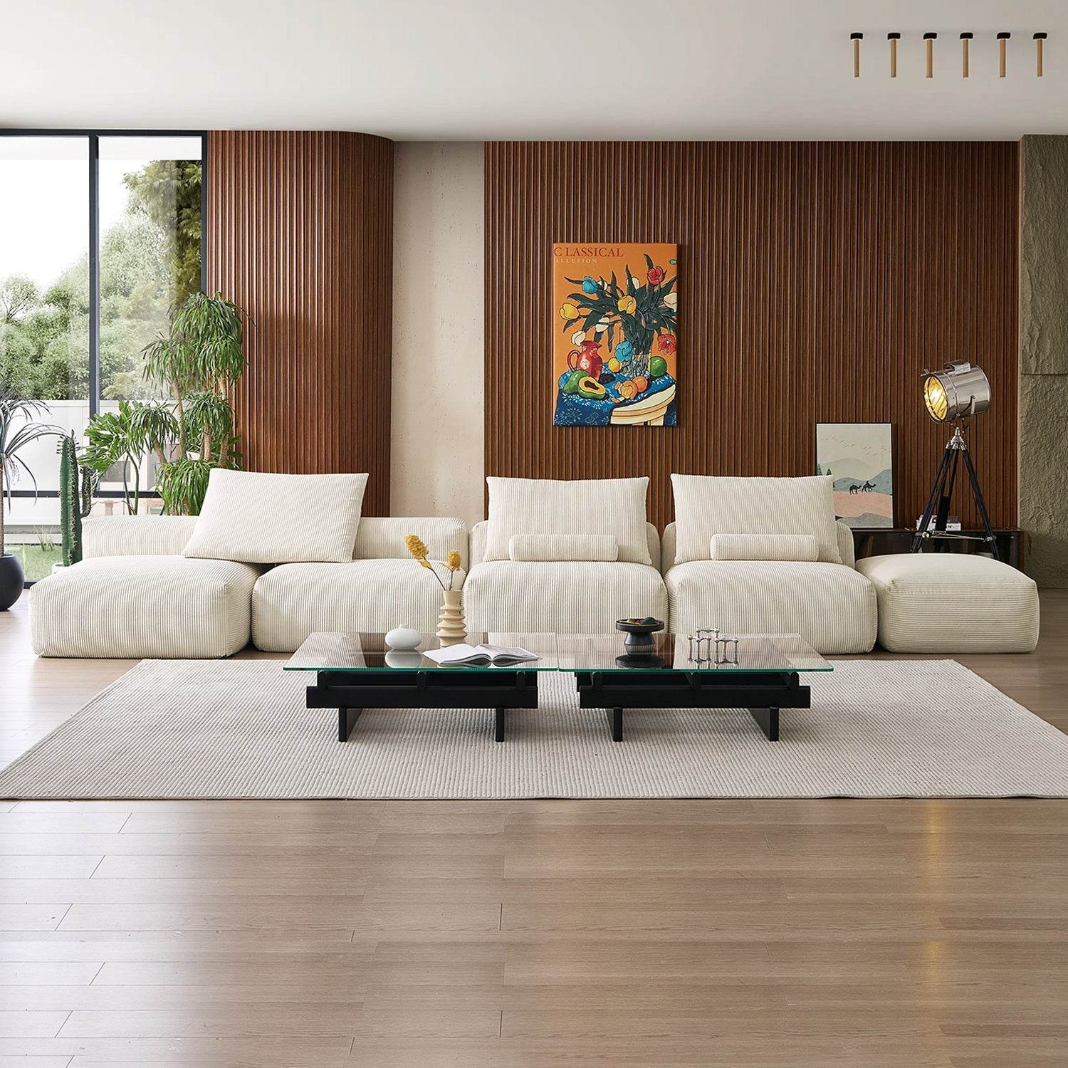 Mellow Open Sectional with Ottoman - Valyouweho