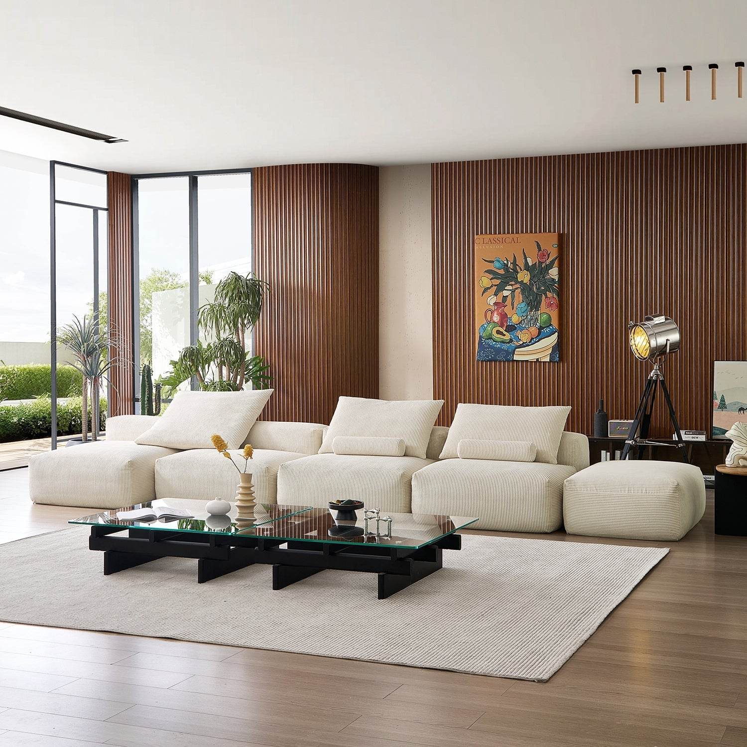 Mellow Open Sectional with Ottoman - Valyouweho