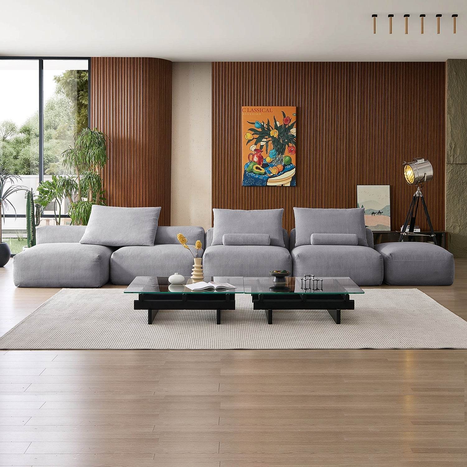 Mellow Open Sectional with Ottoman - Valyouweho
