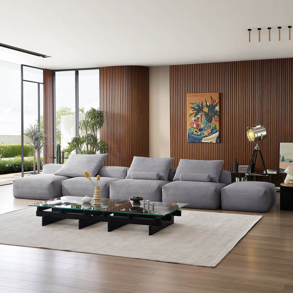 Mellow Open Sectional with Ottoman - Valyouweho