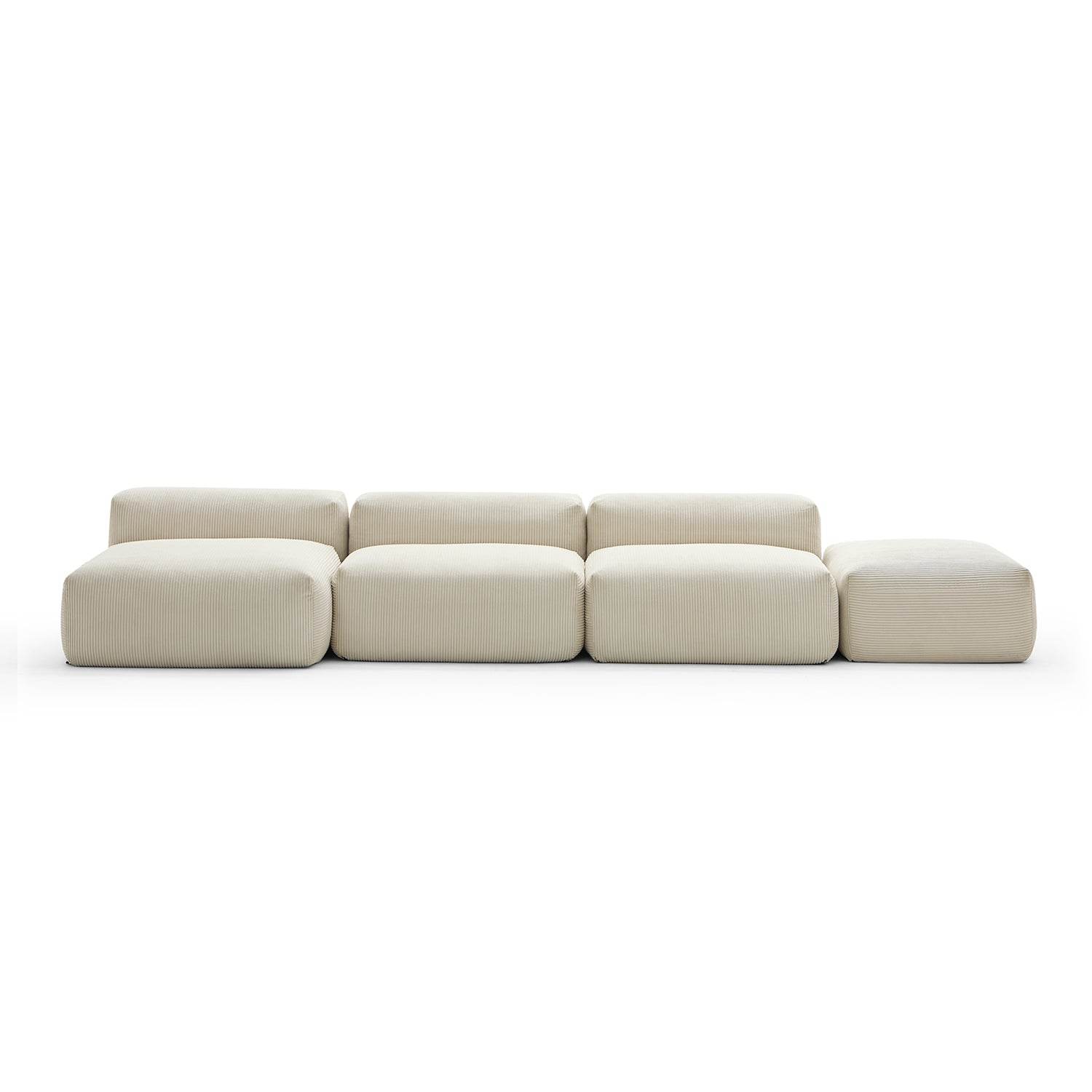 Mellow Open Sectional with Ottoman - Valyouweho