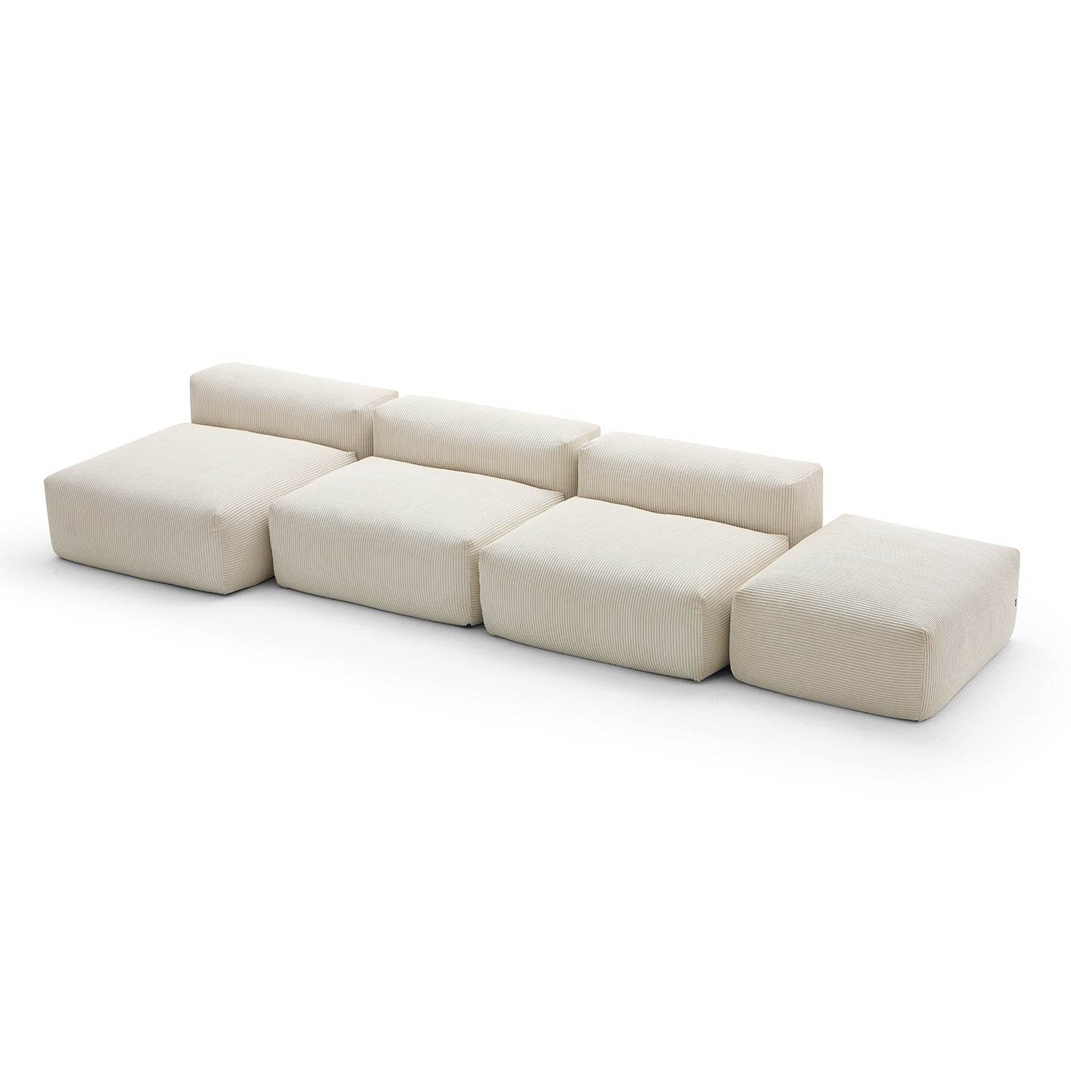 Mellow Open Sectional with Ottoman - Valyouweho