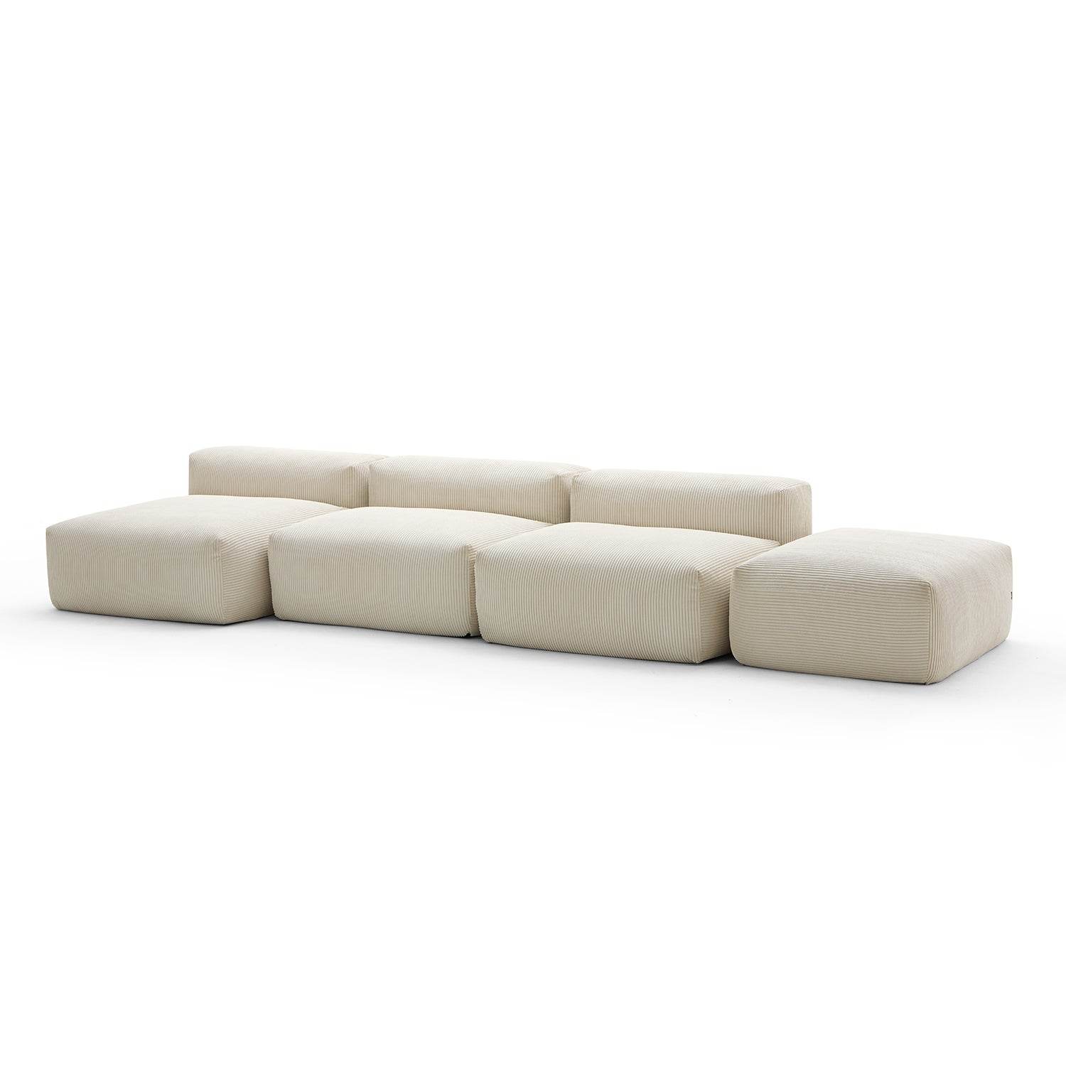 Mellow Open Sectional with Ottoman - Valyouweho