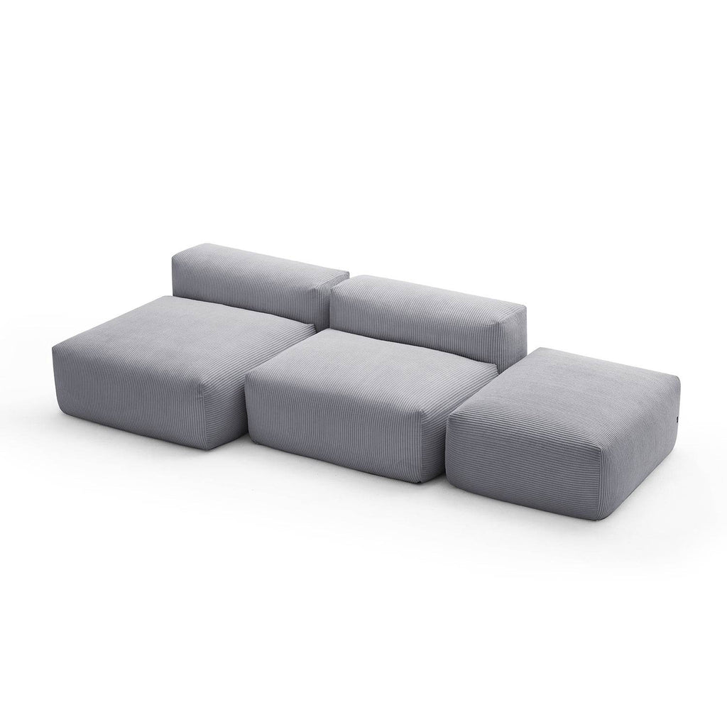 Mellow Open Sectional with Ottoman - Valyouweho