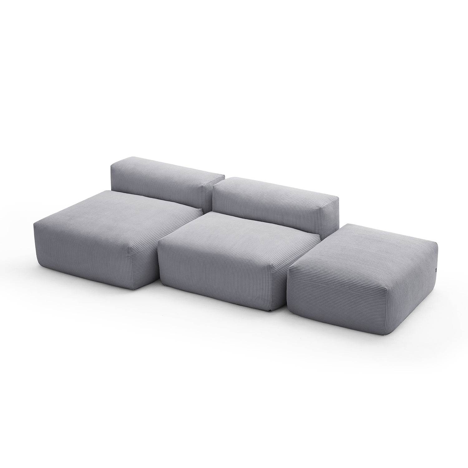 Mellow Open Sectional with Ottoman - Valyouweho
