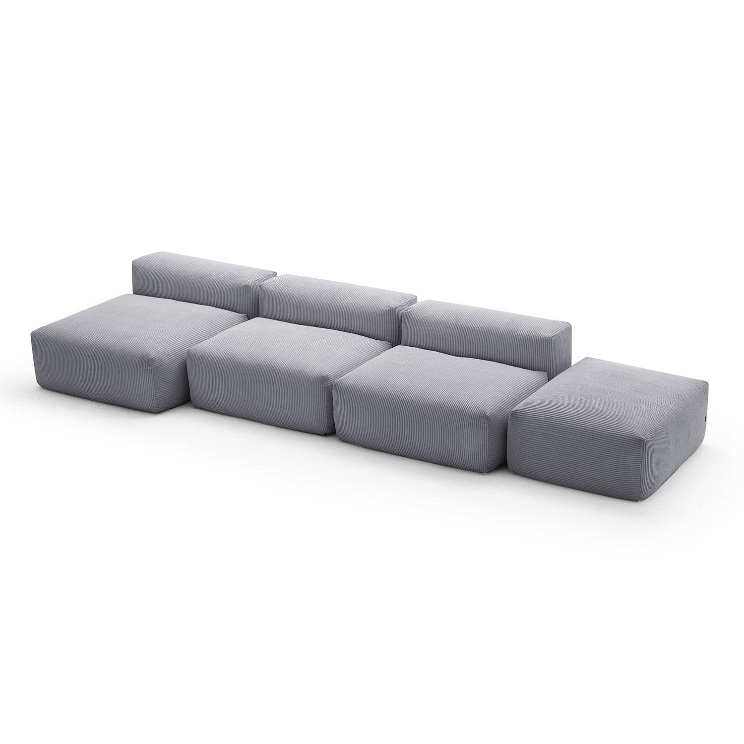 Mellow Open Sectional with Ottoman - Valyouweho
