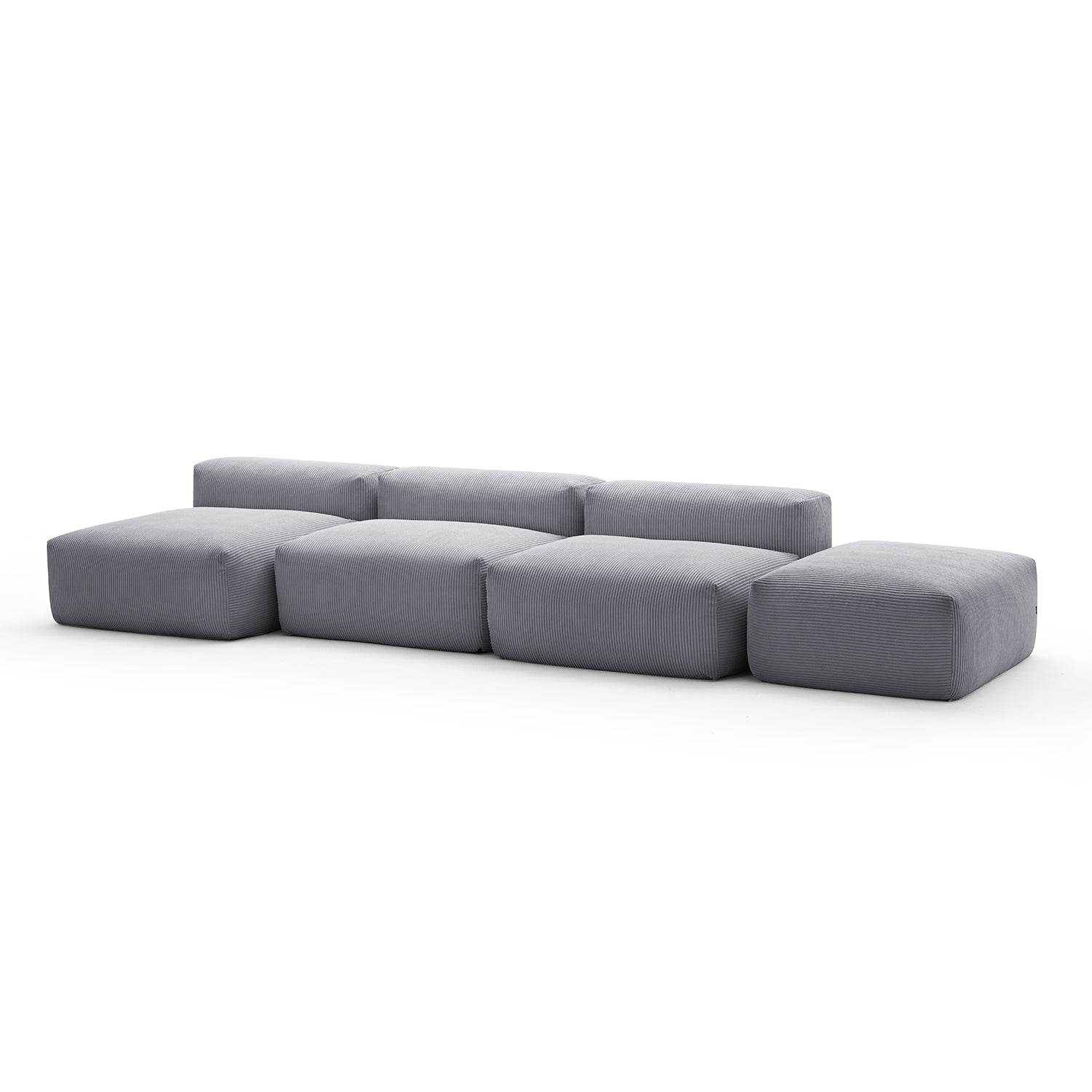 Mellow Open Sectional with Ottoman - Valyouweho