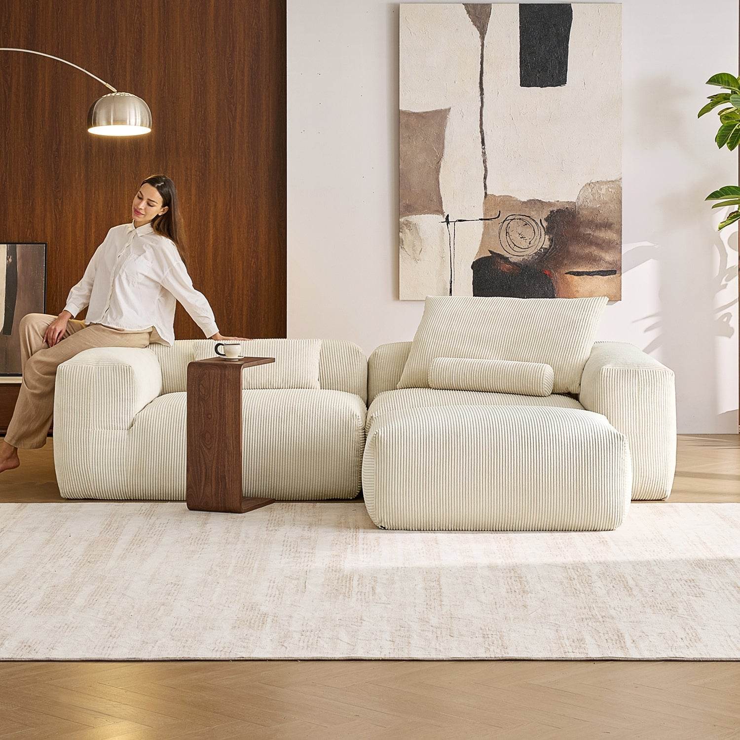 Mellow Sectional with Ottoman - Valyouweho