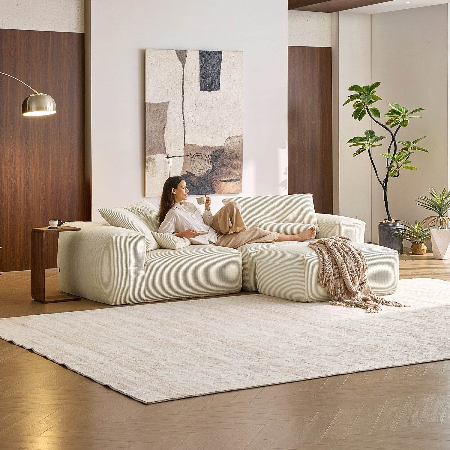 Mellow Sectional with Ottoman - Valyouweho