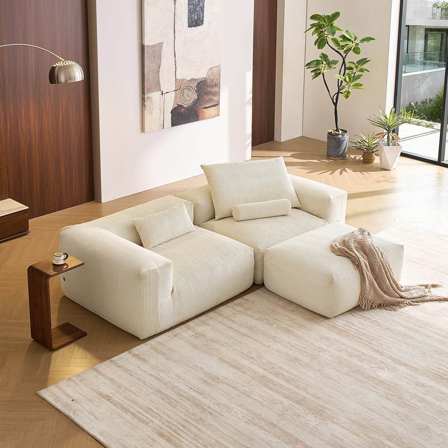 Mellow Sectional with Ottoman - Valyouweho