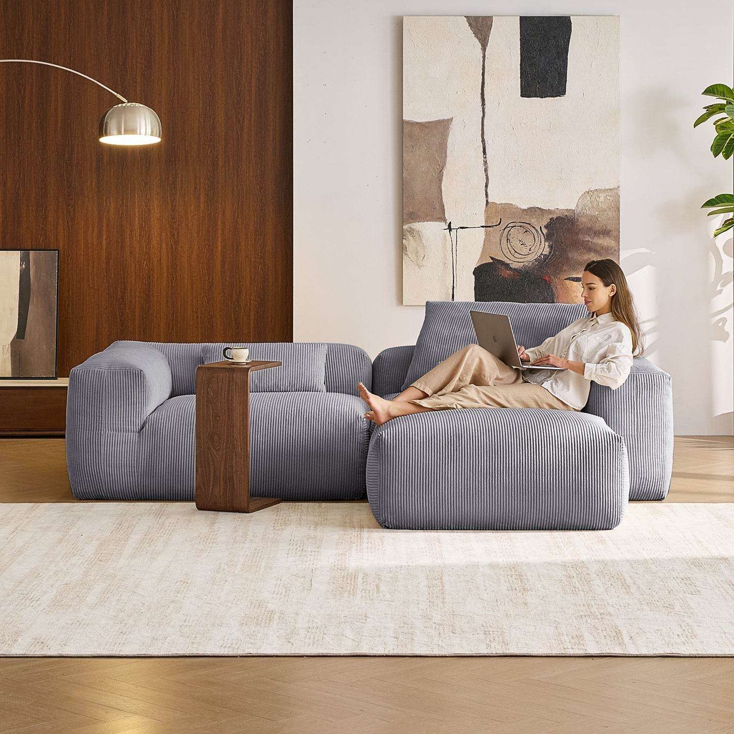Mellow Sectional with Ottoman - Valyouweho
