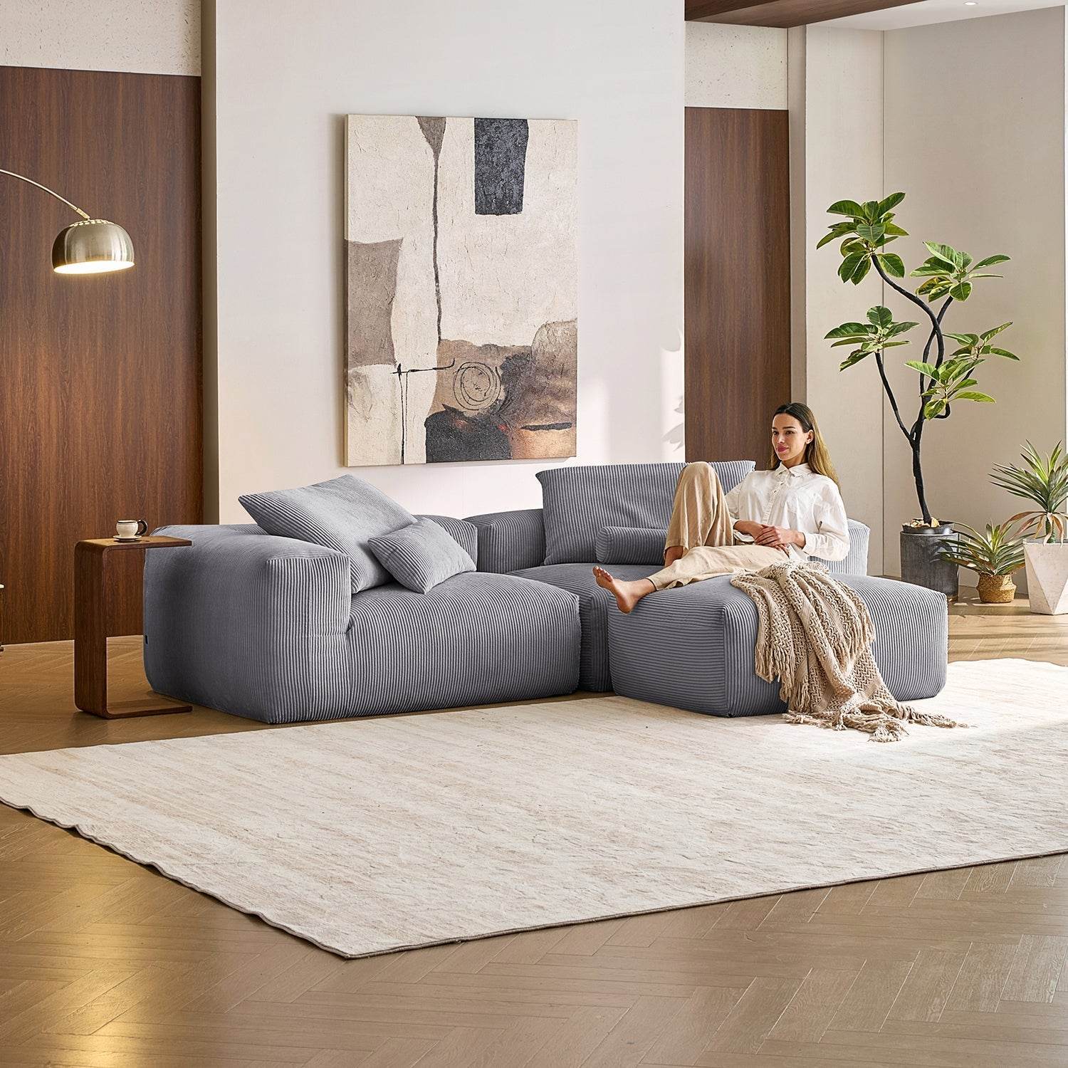 Mellow Sectional with Ottoman - Valyouweho