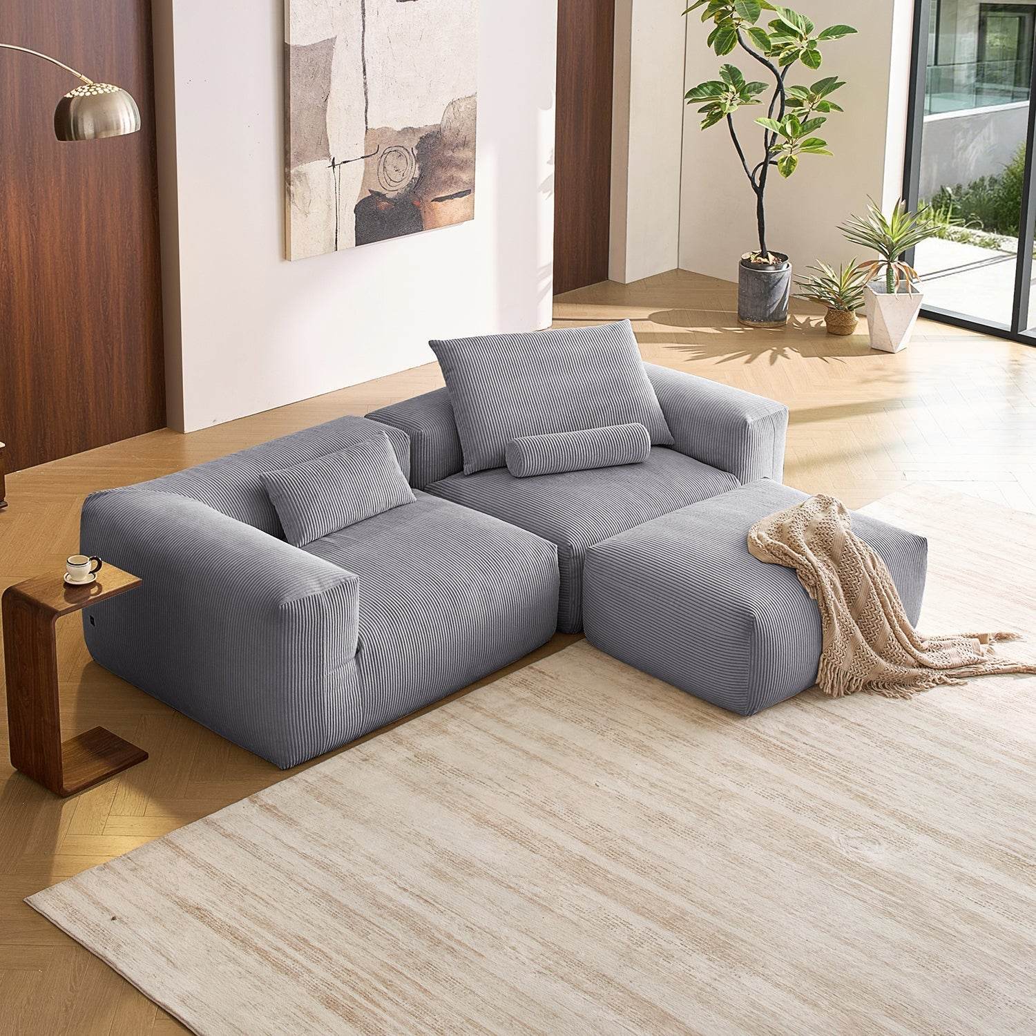 Mellow Sectional with Ottoman - Valyouweho