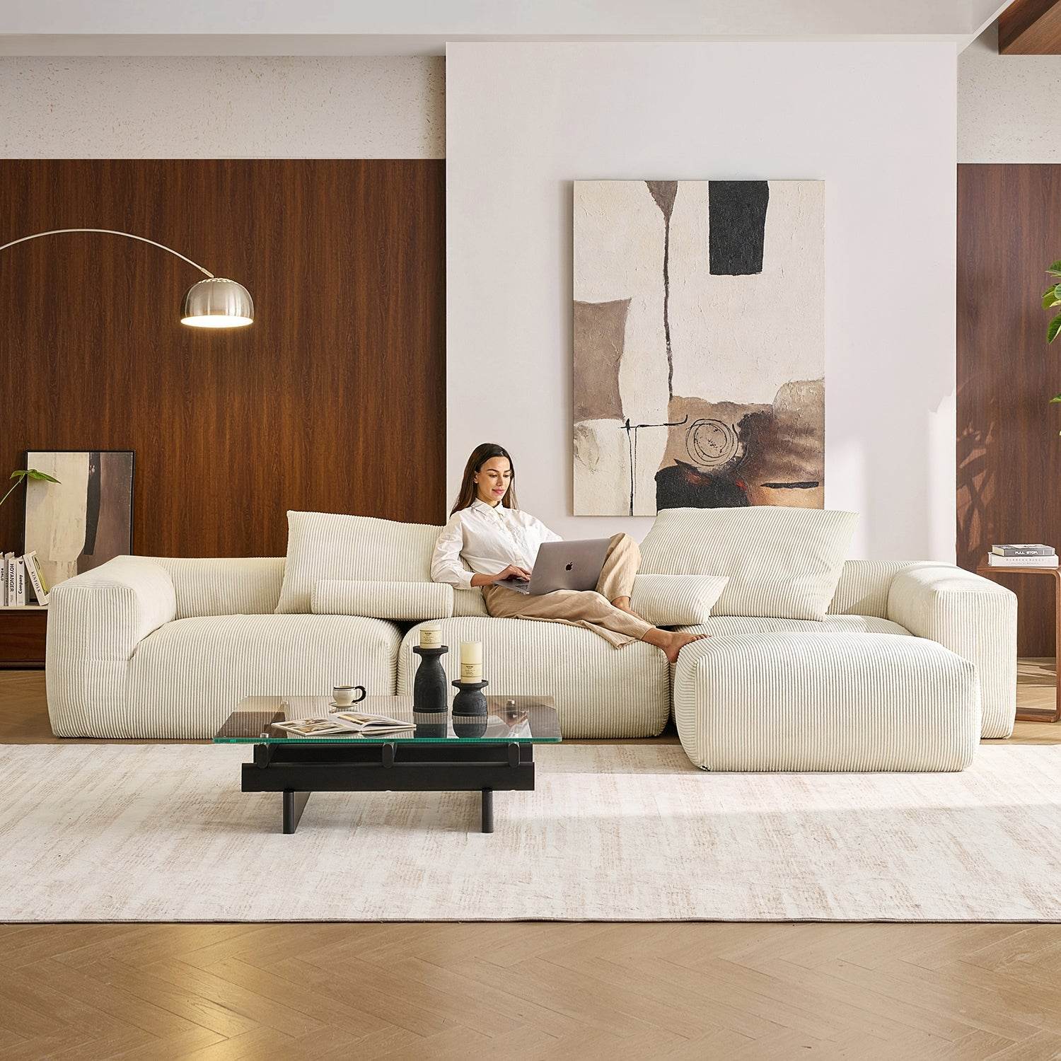 Mellow Sectional with Ottoman - Valyouweho