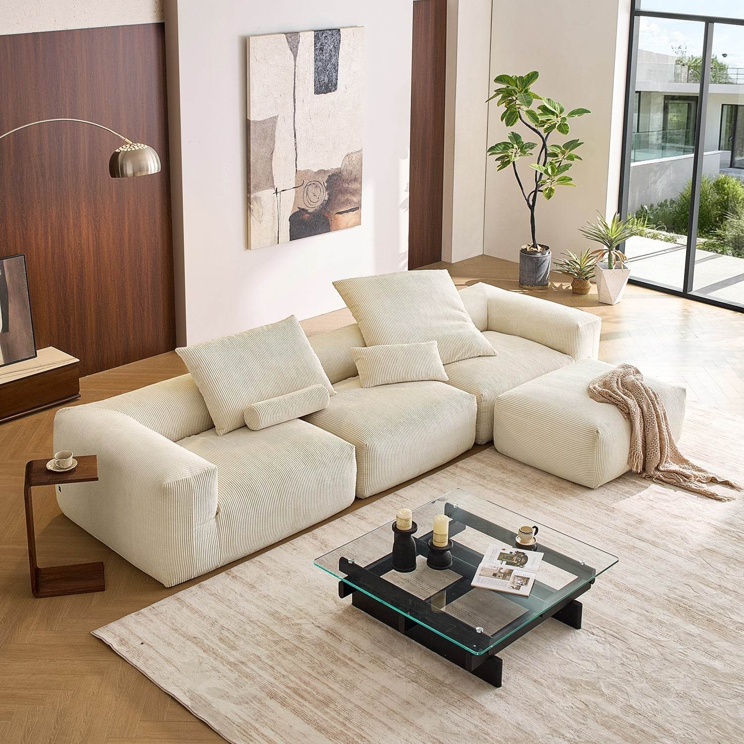 Mellow Sectional with Ottoman - Valyouweho