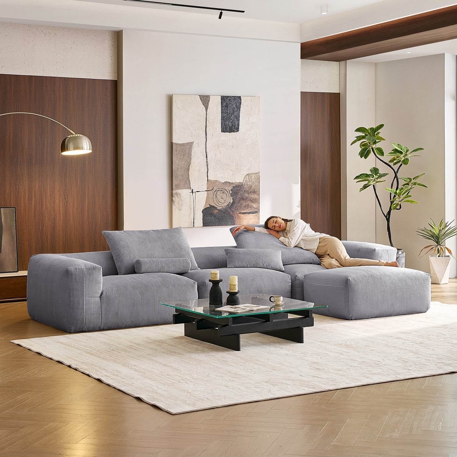Mellow Sectional with Ottoman - Valyouweho