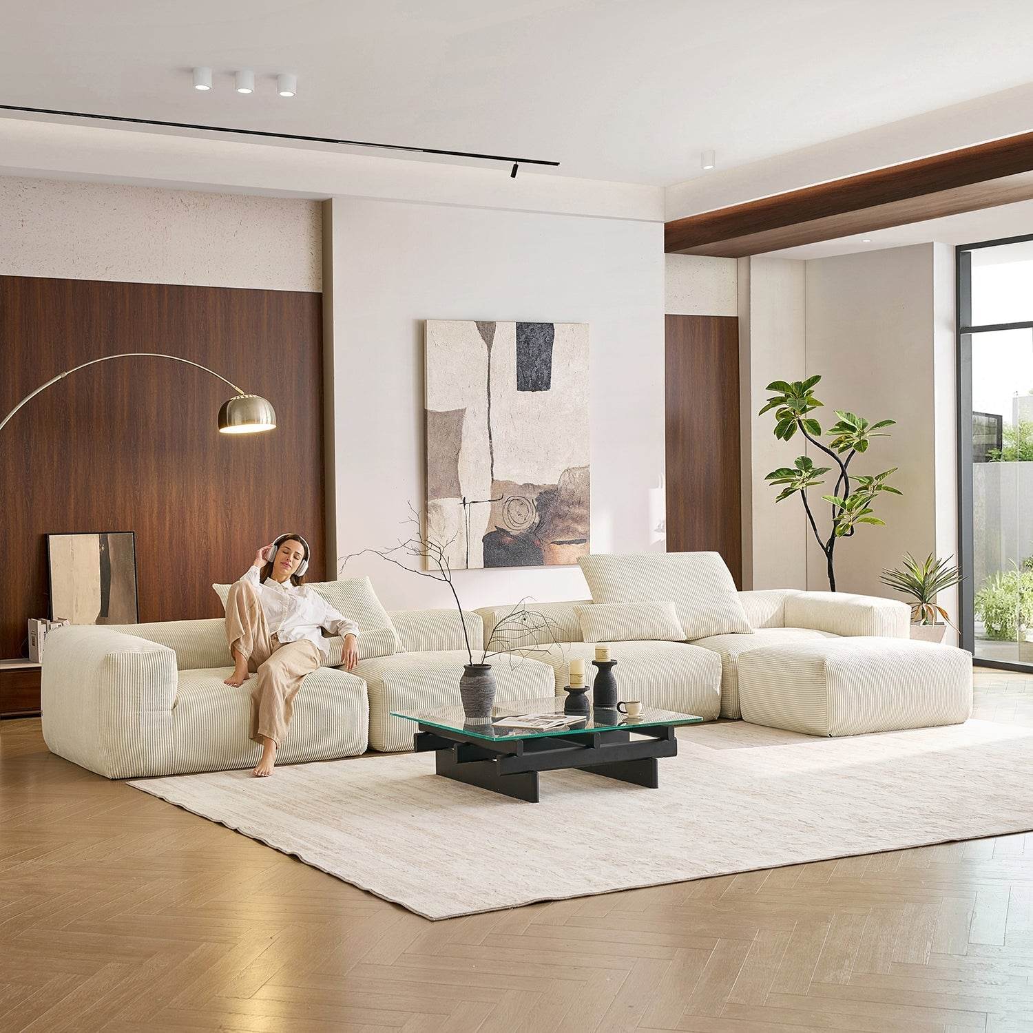 Mellow Sectional with Ottoman - Valyouweho