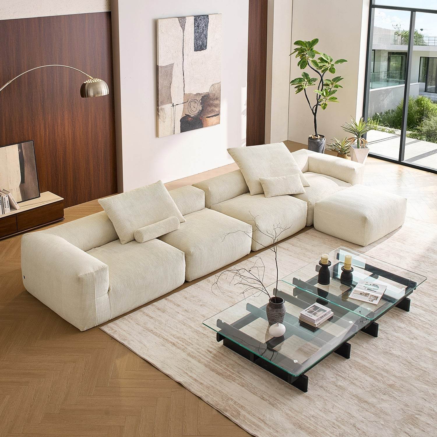 Mellow Sectional with Ottoman - Valyouweho
