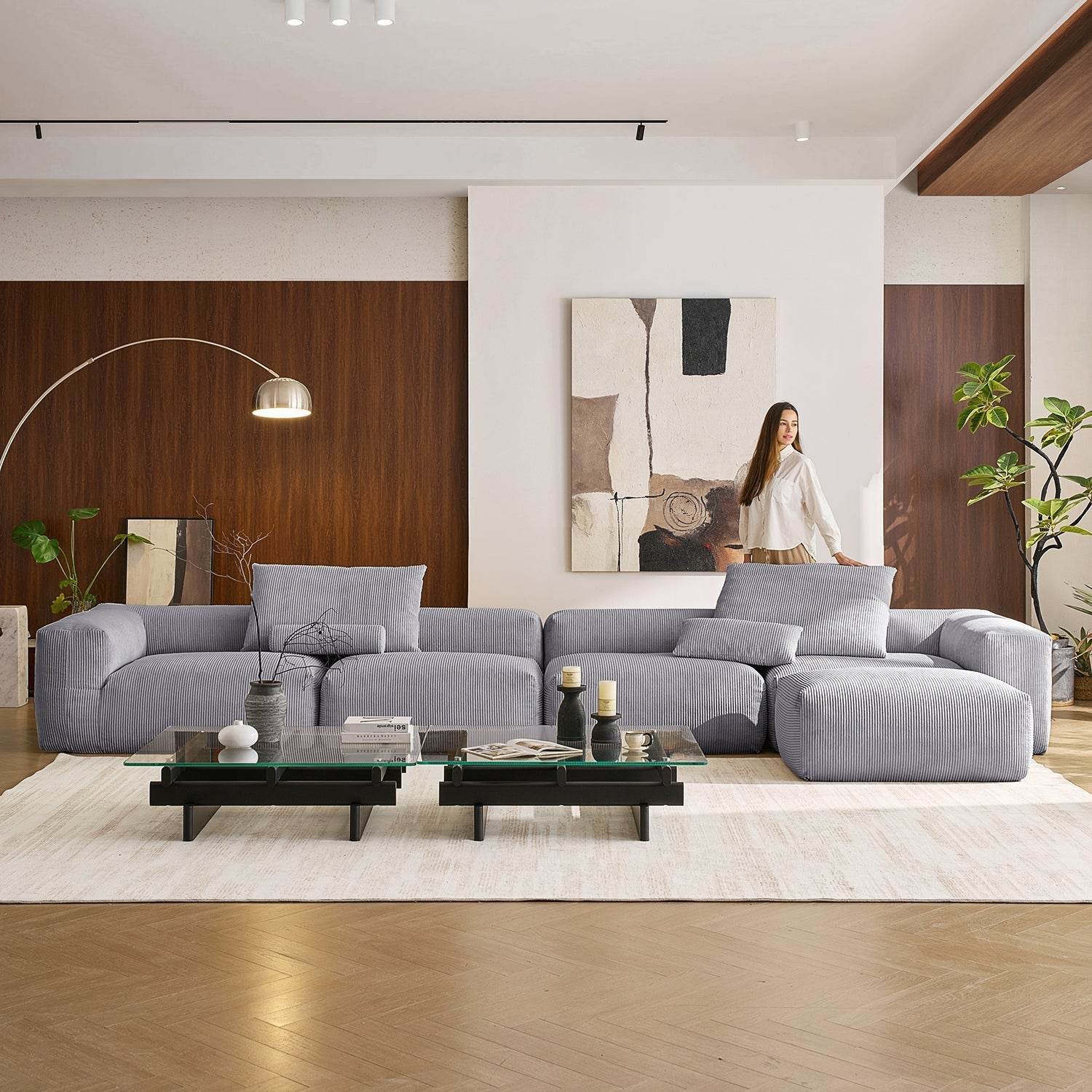 Mellow Sectional with Ottoman - Valyouweho