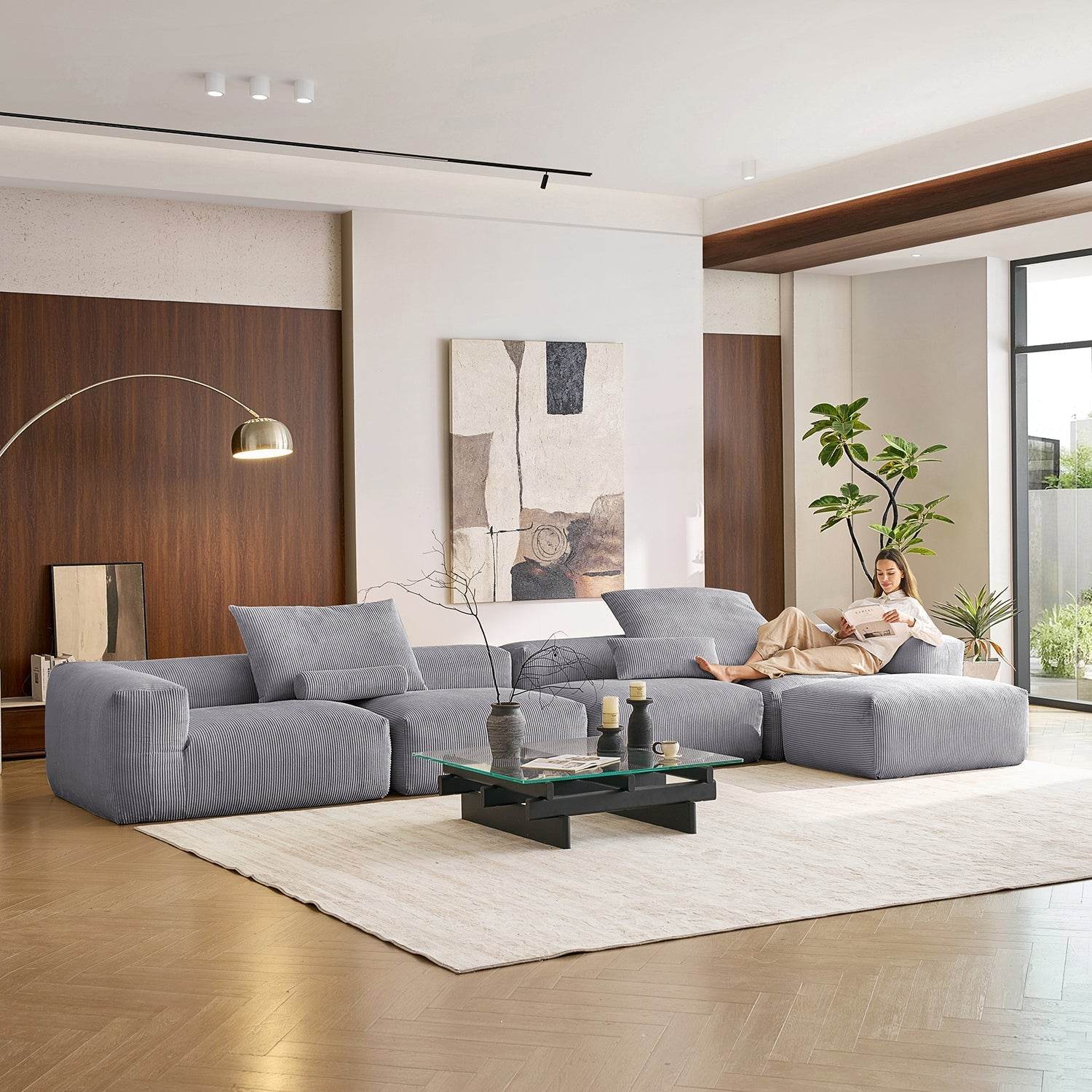 Mellow Sectional with Ottoman - Valyouweho