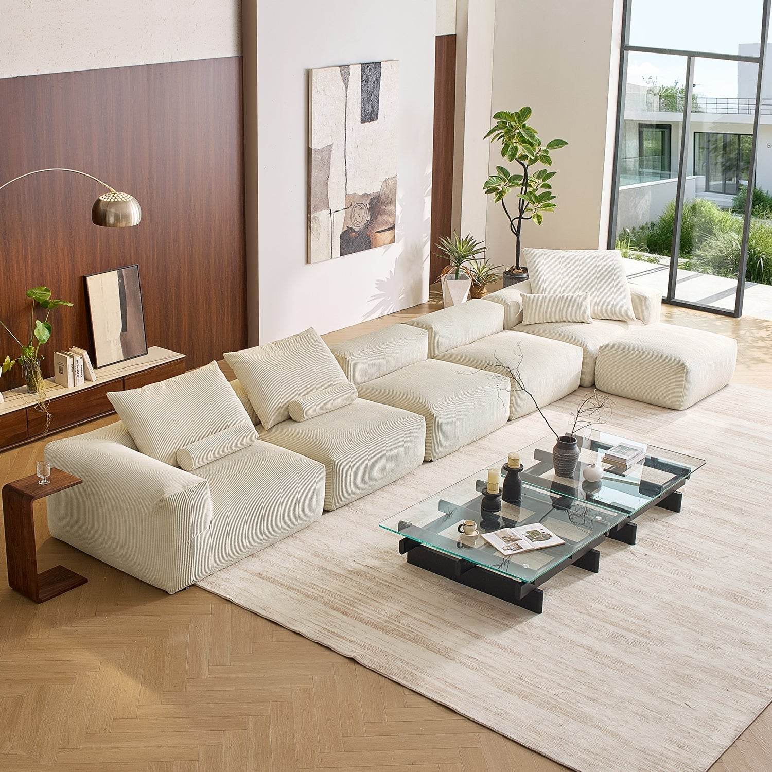 Mellow Sectional with Ottoman - Valyouweho