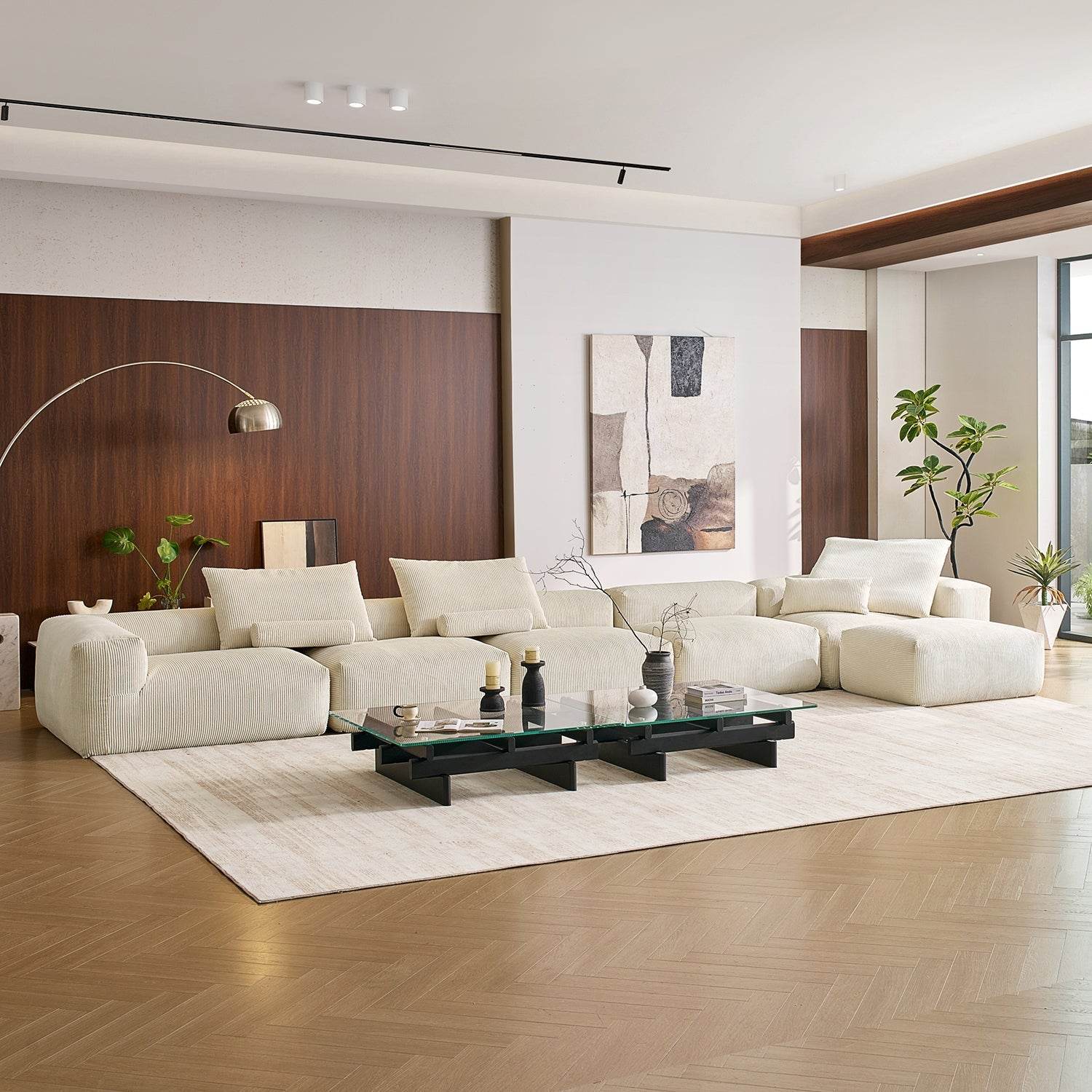 Mellow Sectional with Ottoman - Valyouweho